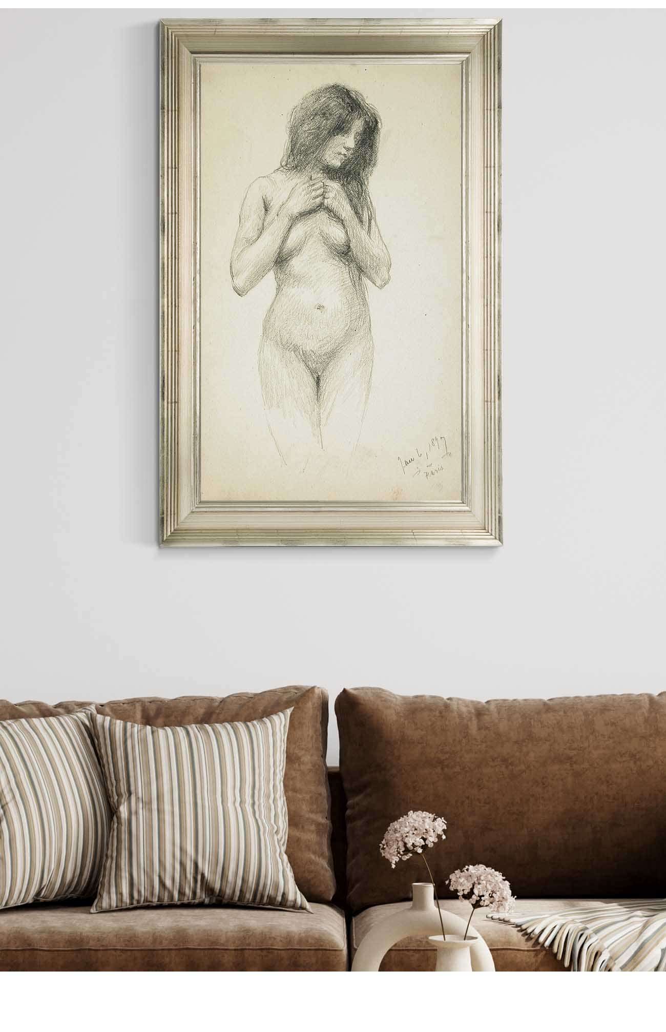 Female Nude by Frank Duveneck - Image 5