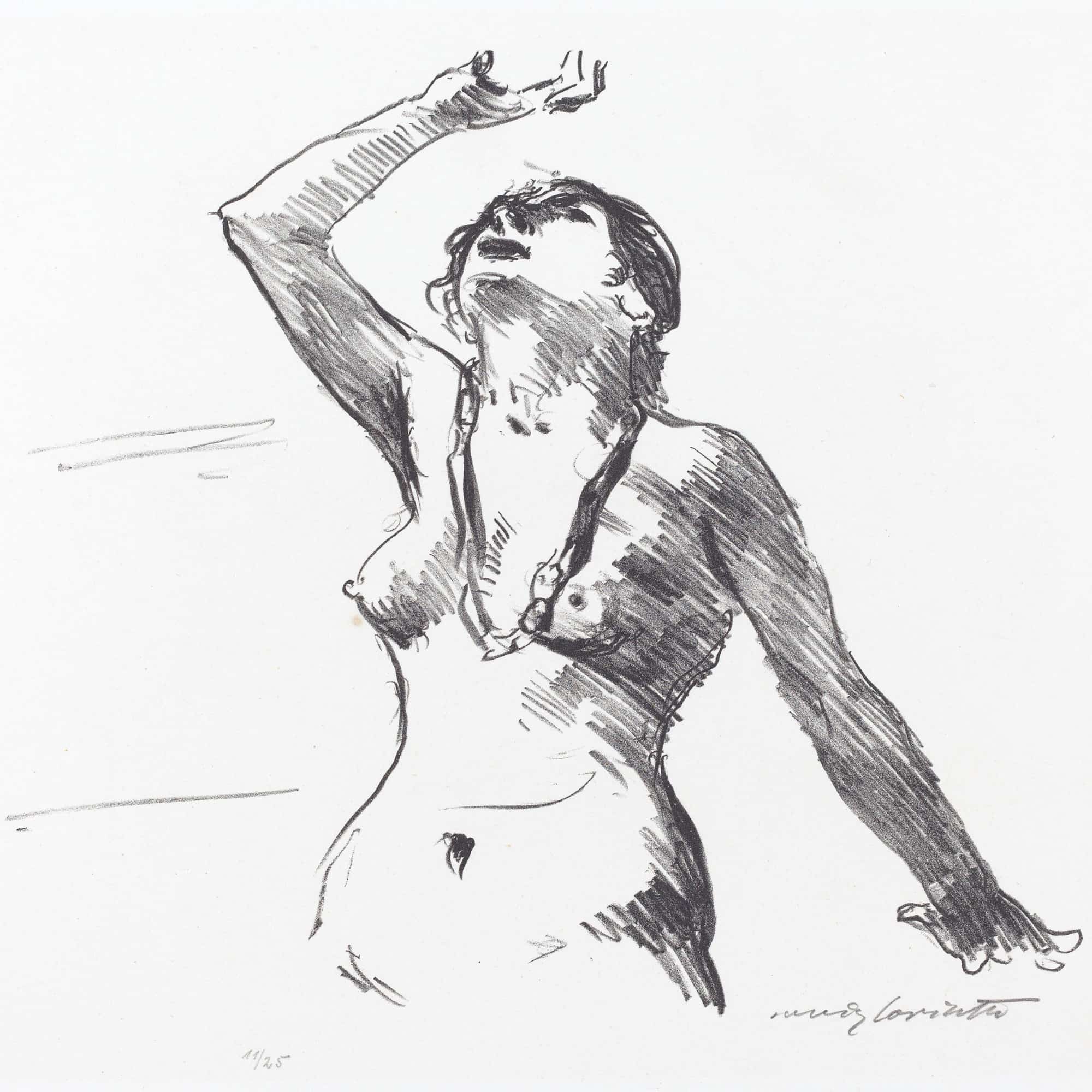Female Nude Defending Herself Weiblicher Akt In Abwehr by Lovis Corinth - Image 4