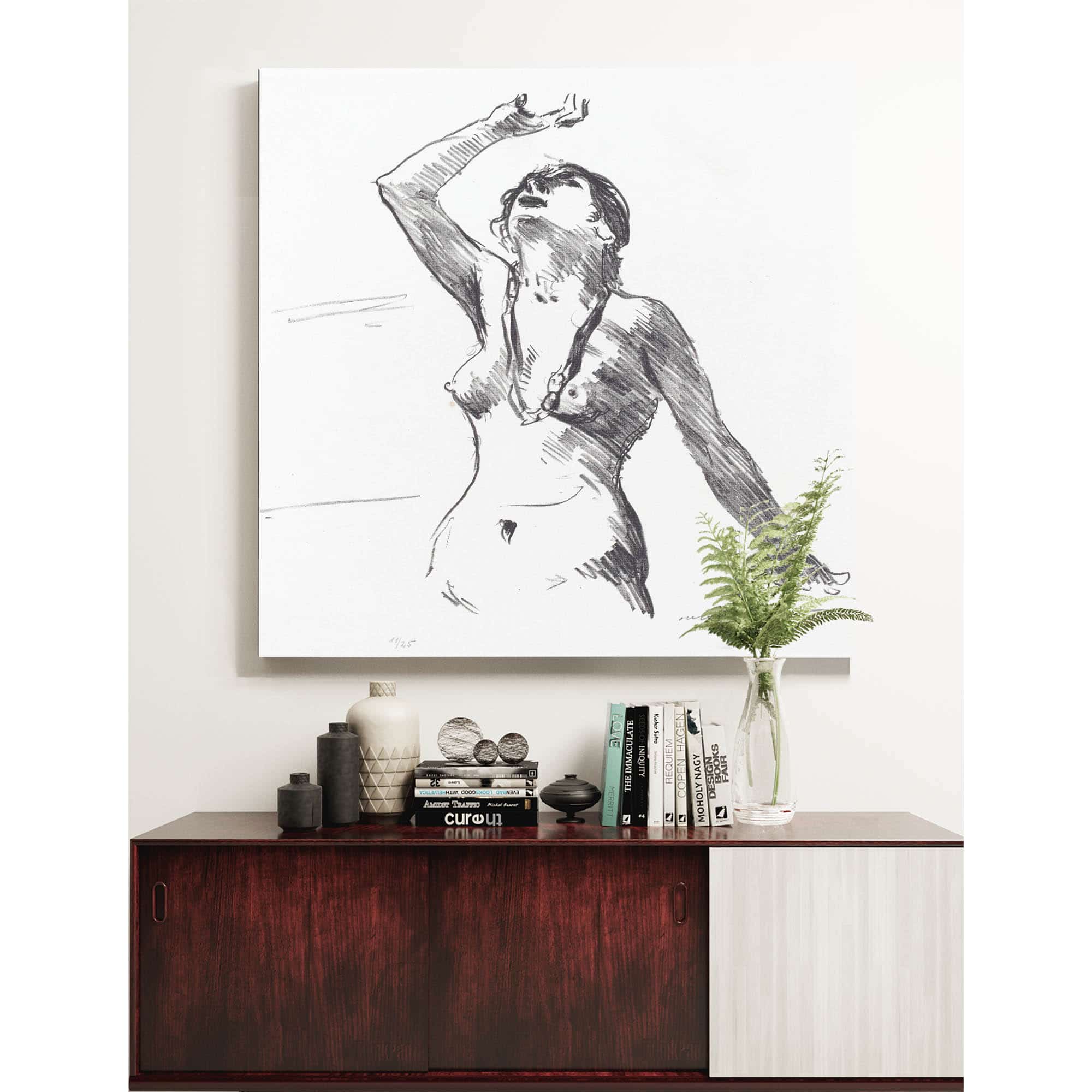 Female Nude Defending Herself Weiblicher Akt In Abwehr by Lovis Corinth - Image 5