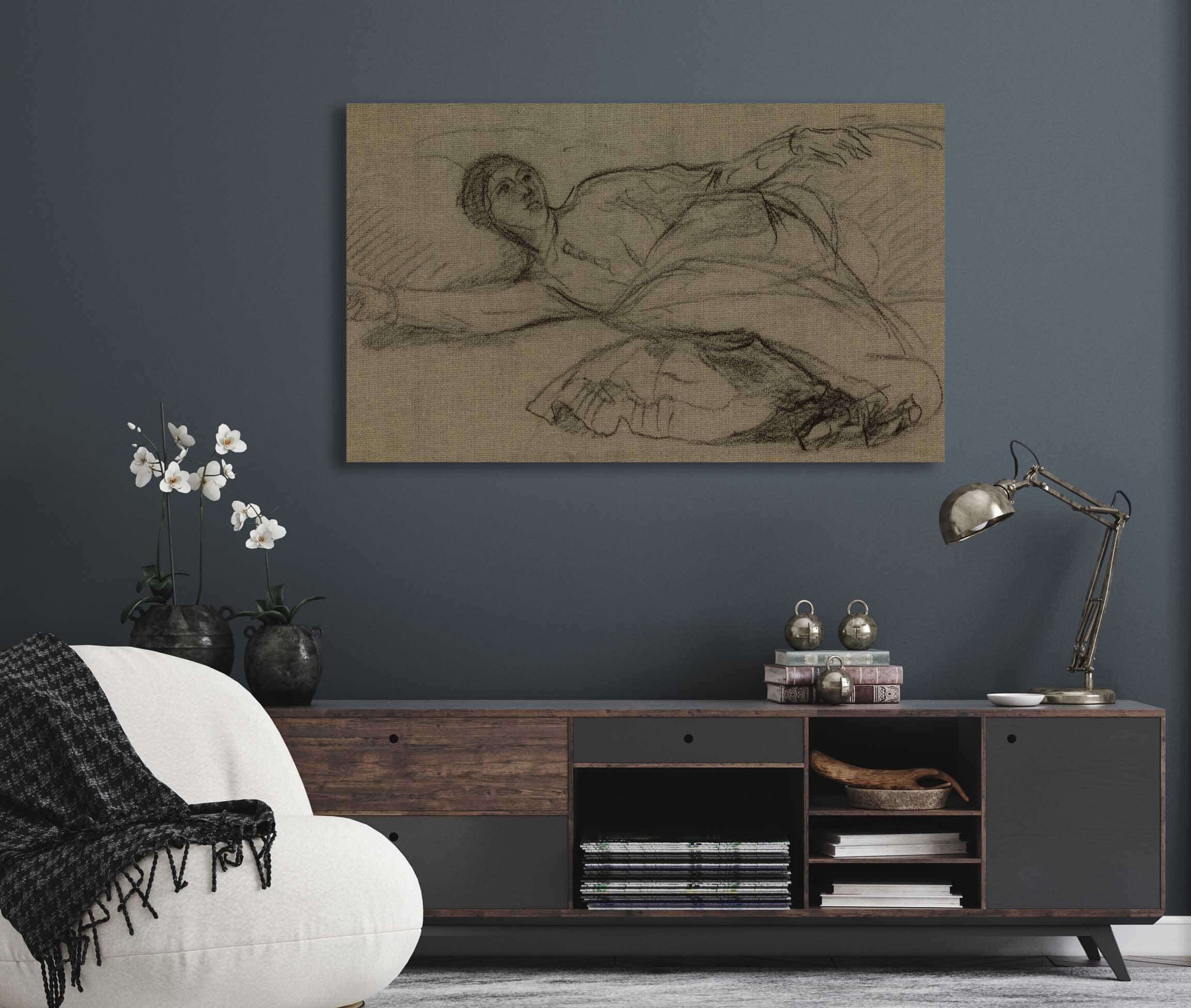 Femme Allongee by Pierre Puvis De Chavannes - Image 5