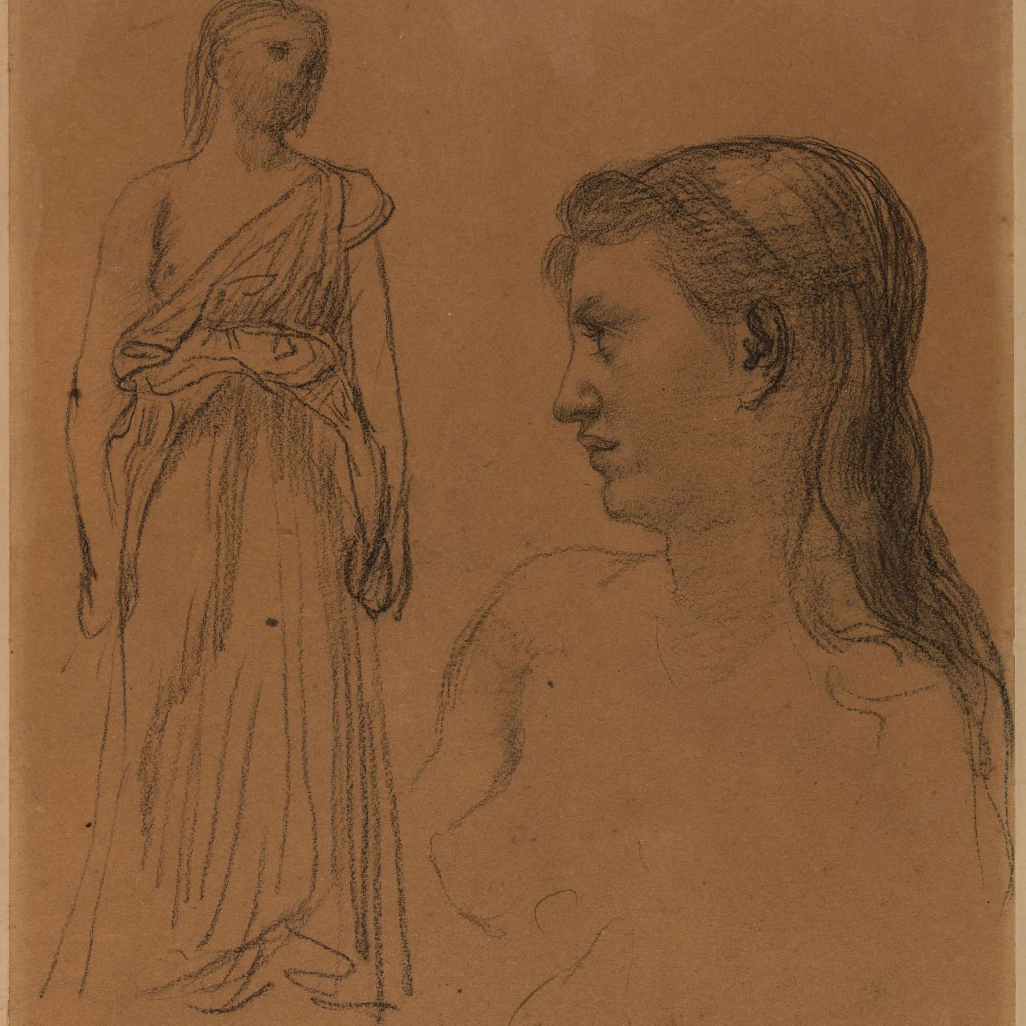 Femme Debout Et Buste De Femme by Pierre Puvis De Chavannes - Image 4