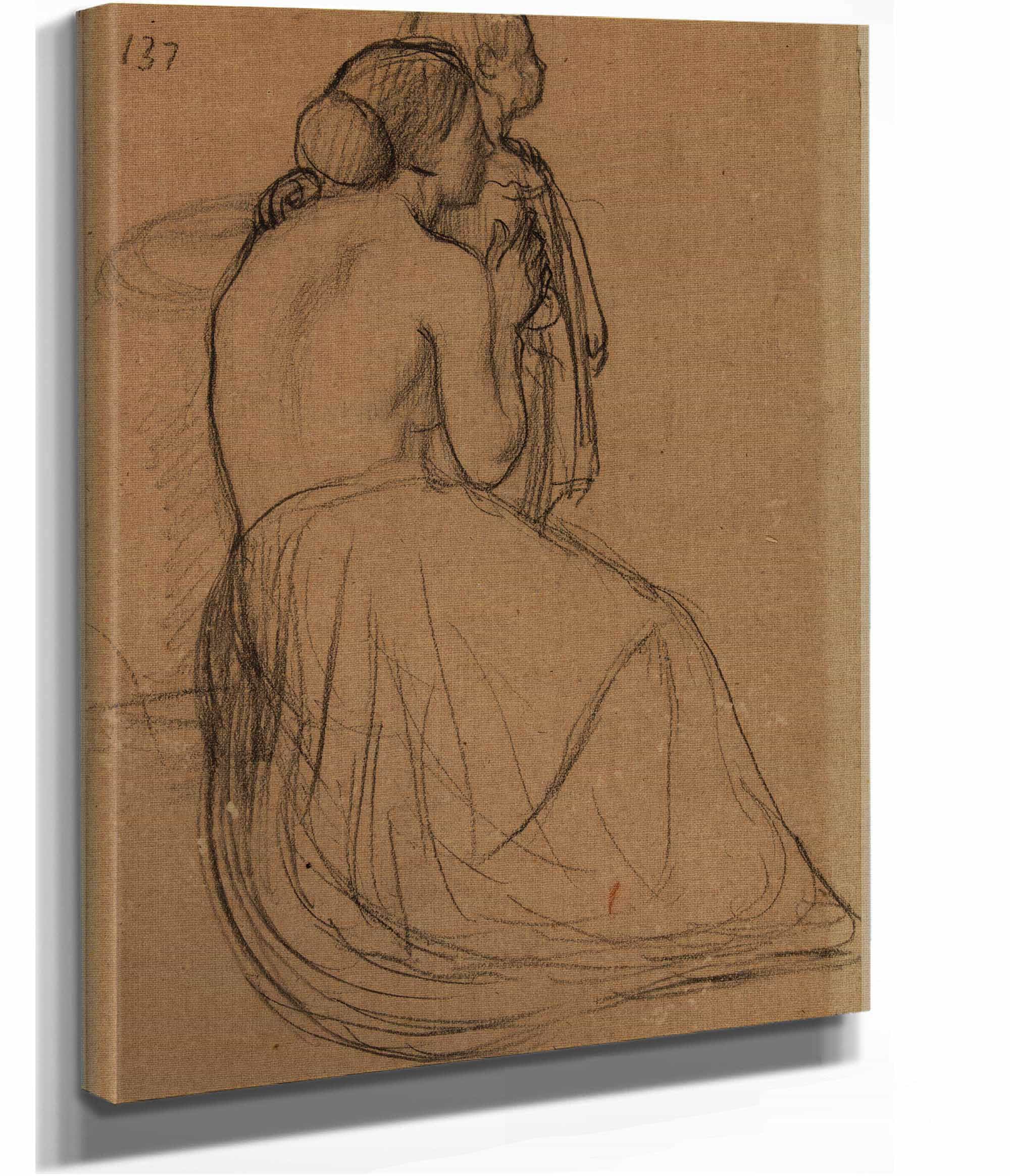 Femme Et Enfant by Pierre Puvis De Chavannes - Image 2