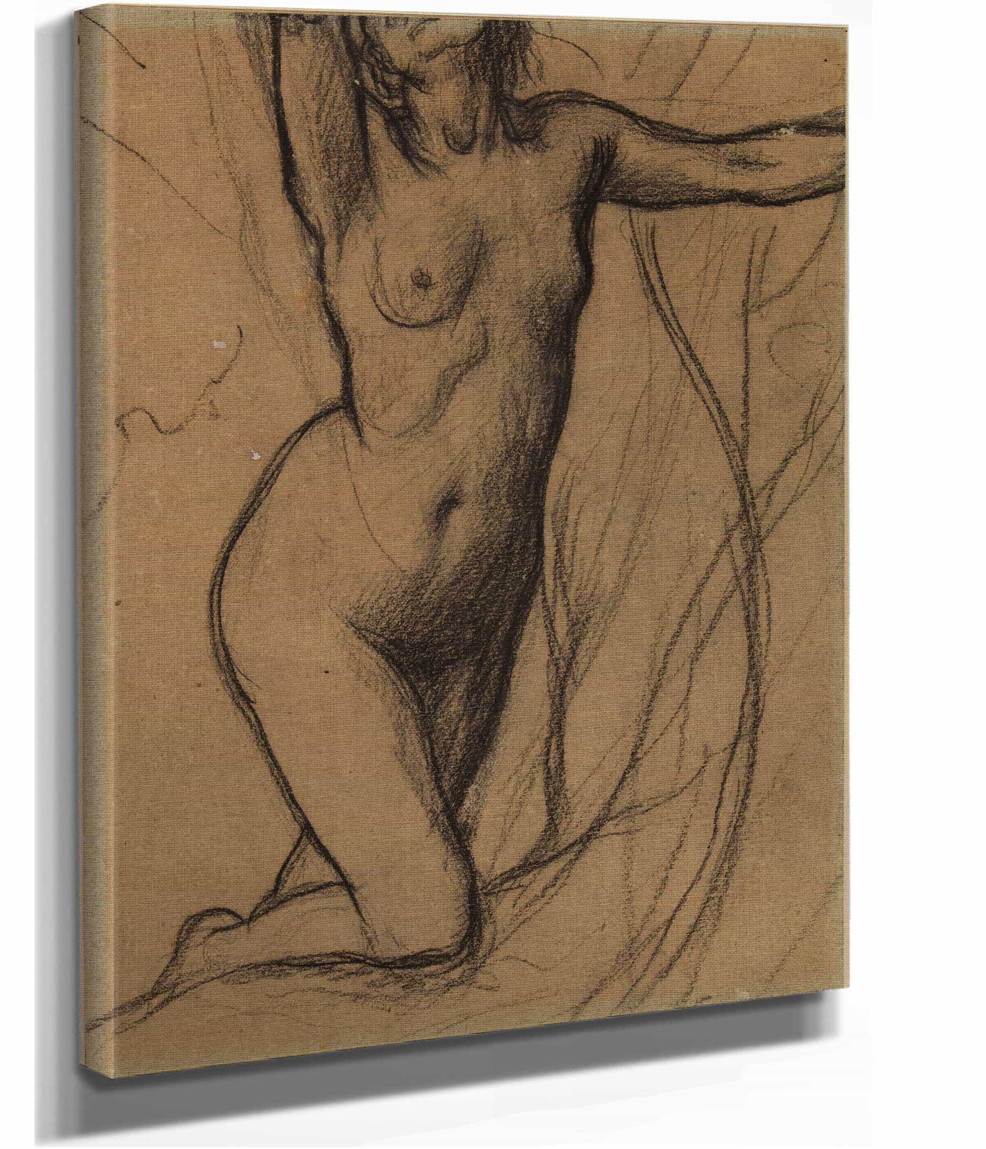 Femme Nue A Genou De Face by Pierre Puvis De Chavannes - Image 2