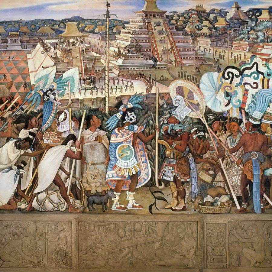 Festivals And Ceremonies Totonac Civilization By Diego Rivera - Image 5
