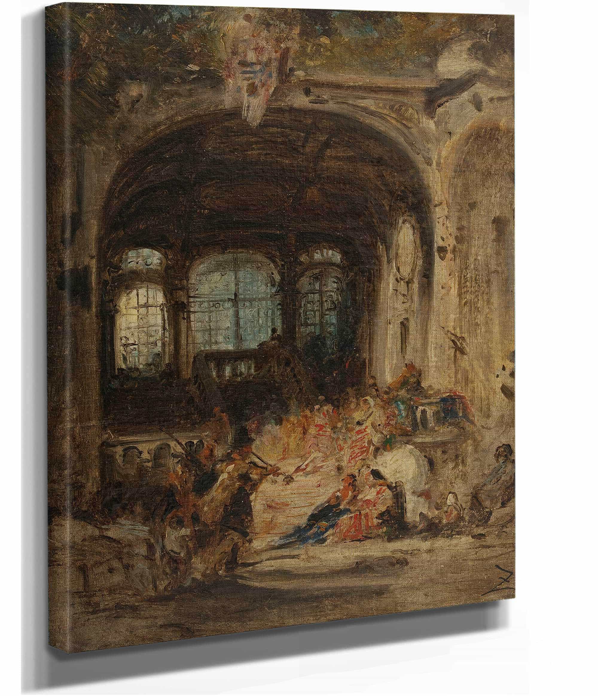 Fete Dans Un Palais A Naples by Felix Ziem - Image 2
