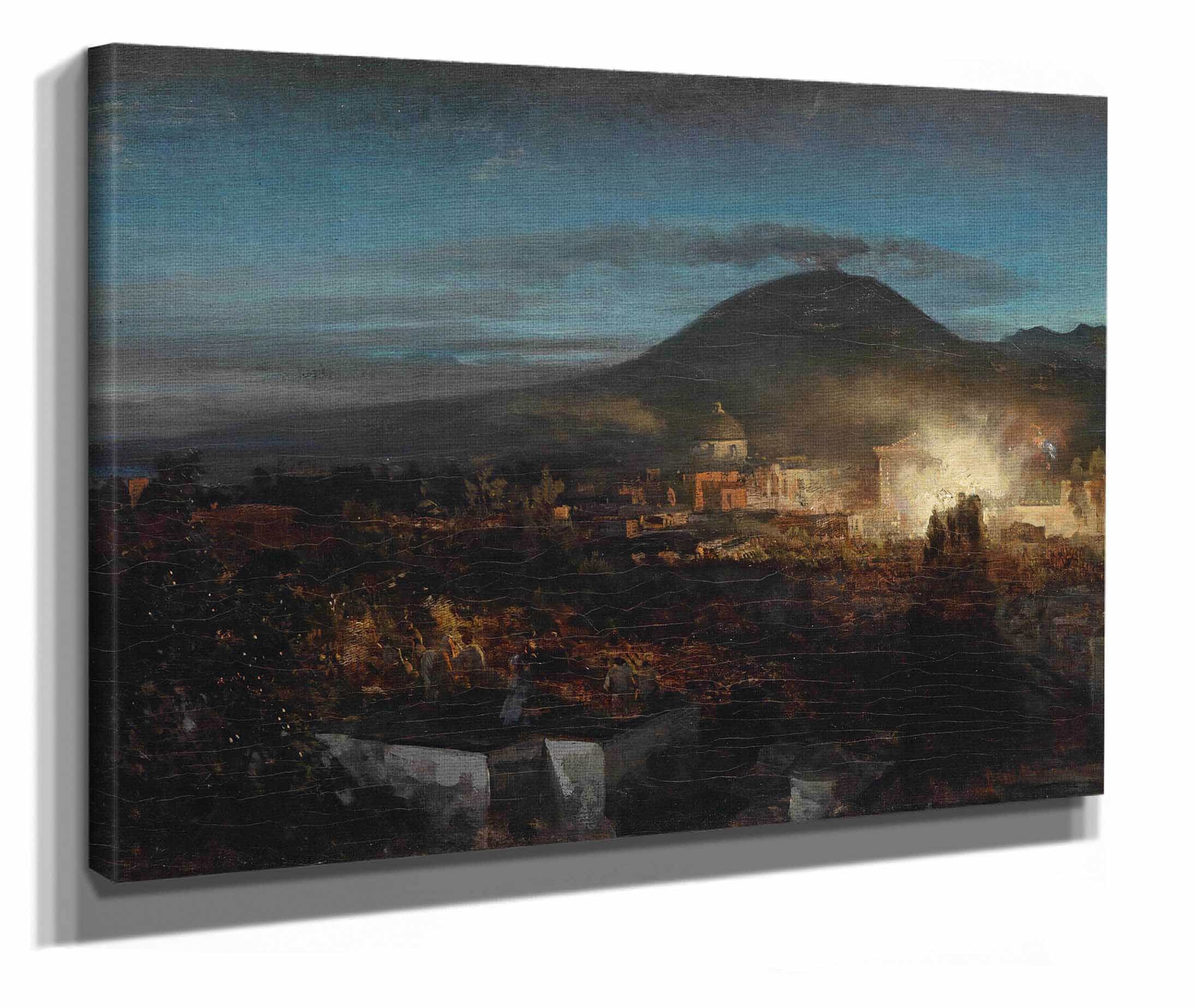 Feuerwerk In Toree Dell Annunziata by Oswald Achenbach - Image 2