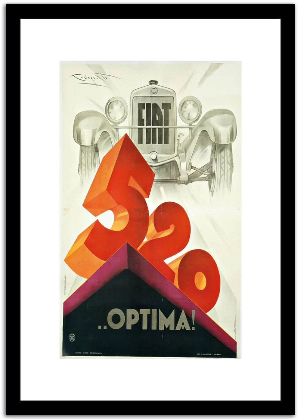 Fiat Optima Vintage Poster