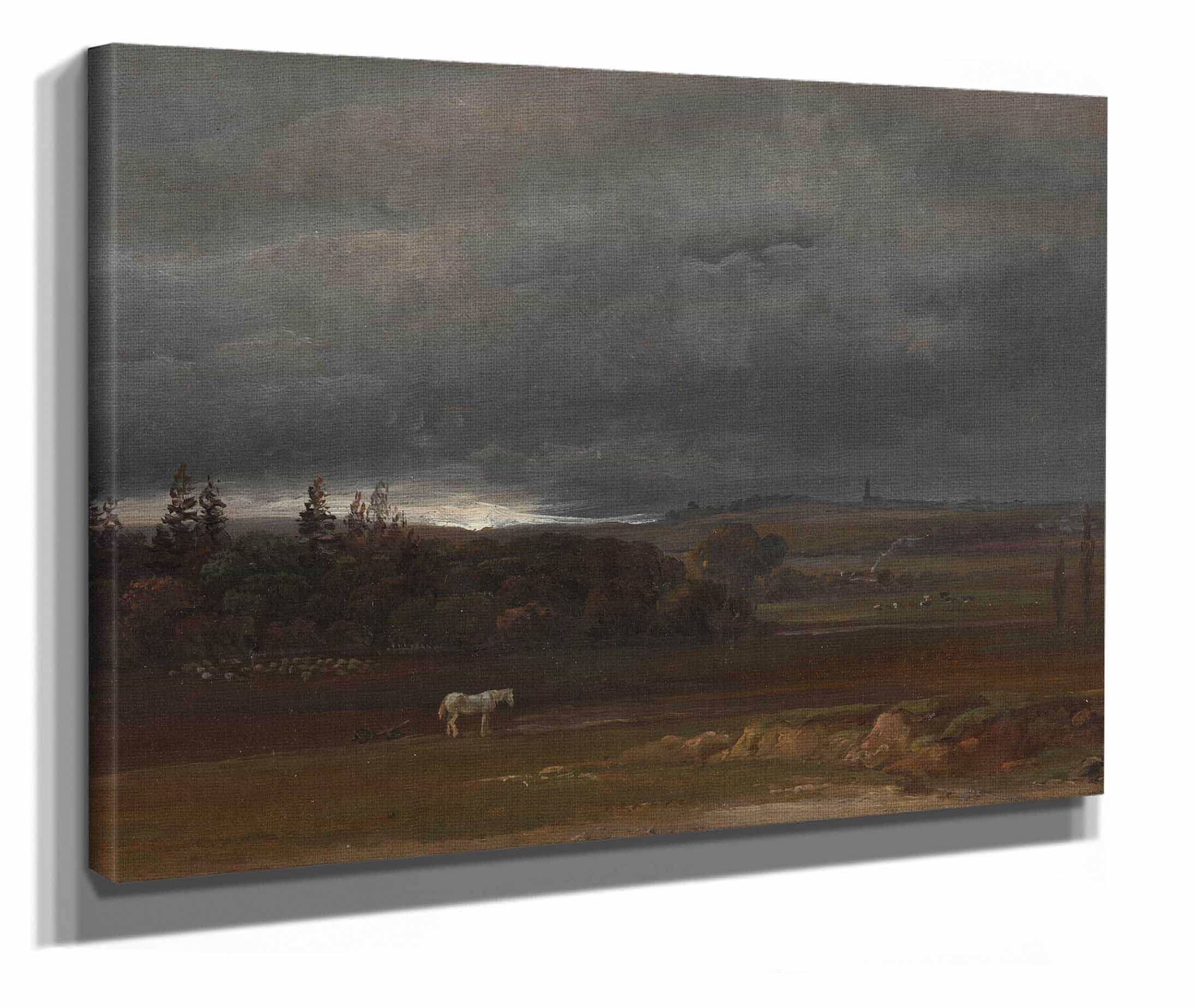 Fields Near Dresden With A White Horse by Johan Christian Dahl - Image 2