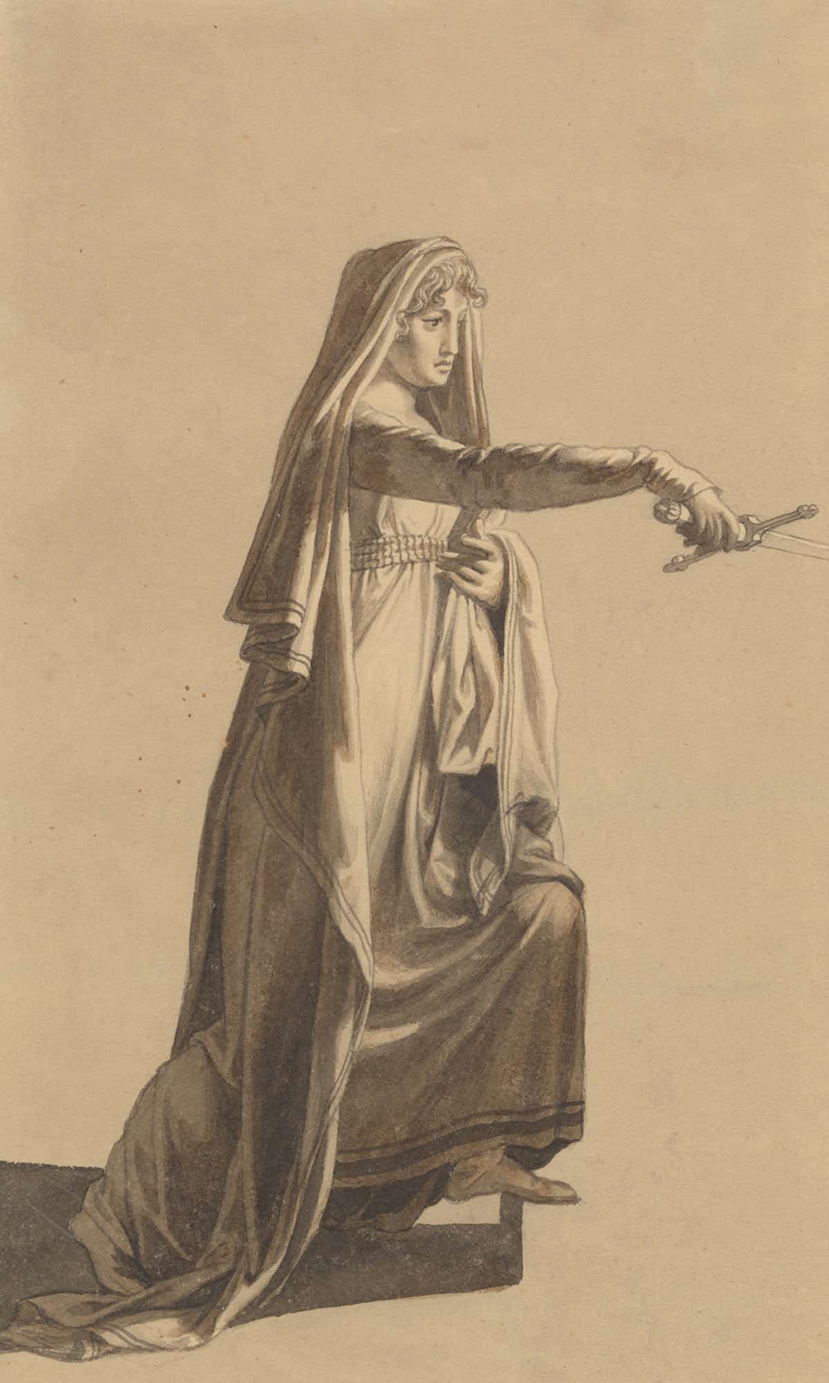 Figur Fra Oehlenschlagers Hakon Jarl by Christoffer Wilhelm Eckersberg - Image 3