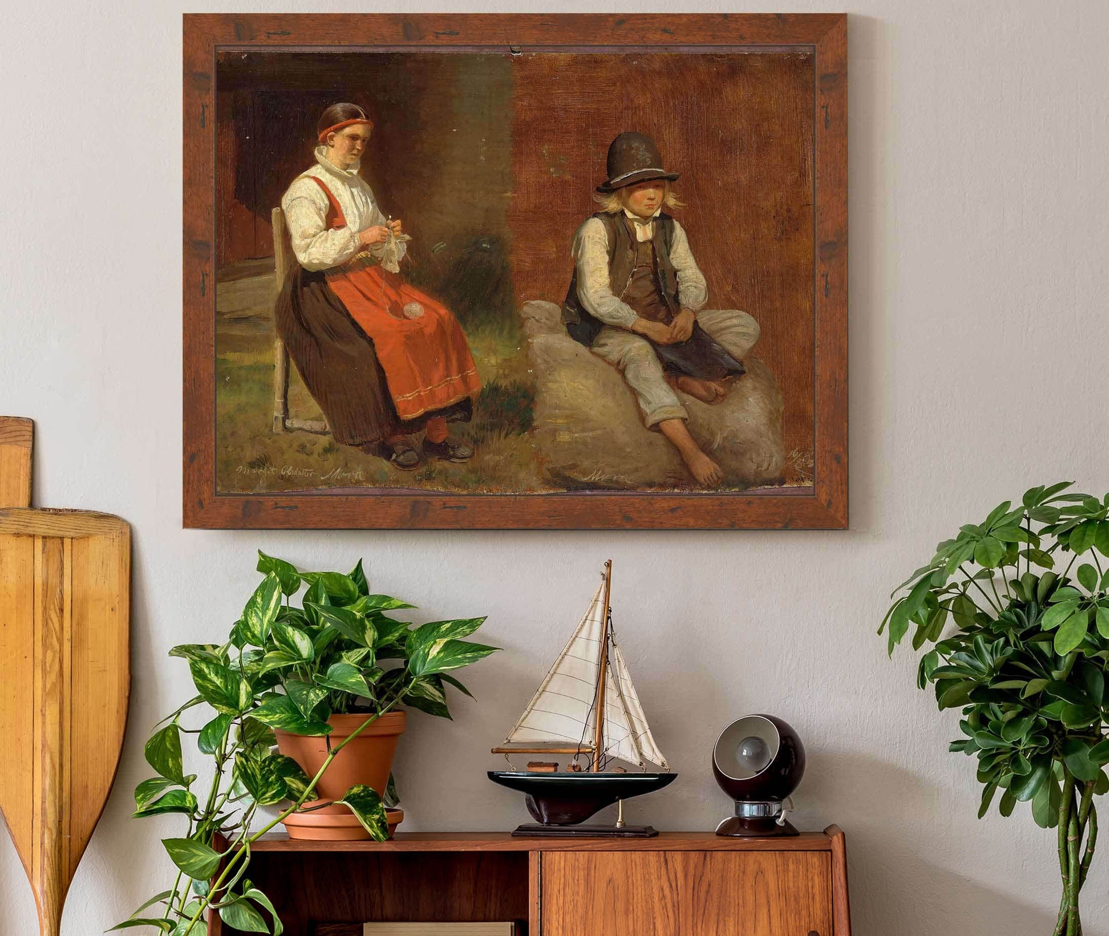 Figur Studies From Mora In Sweden by Adolph Tidemand - Image 3