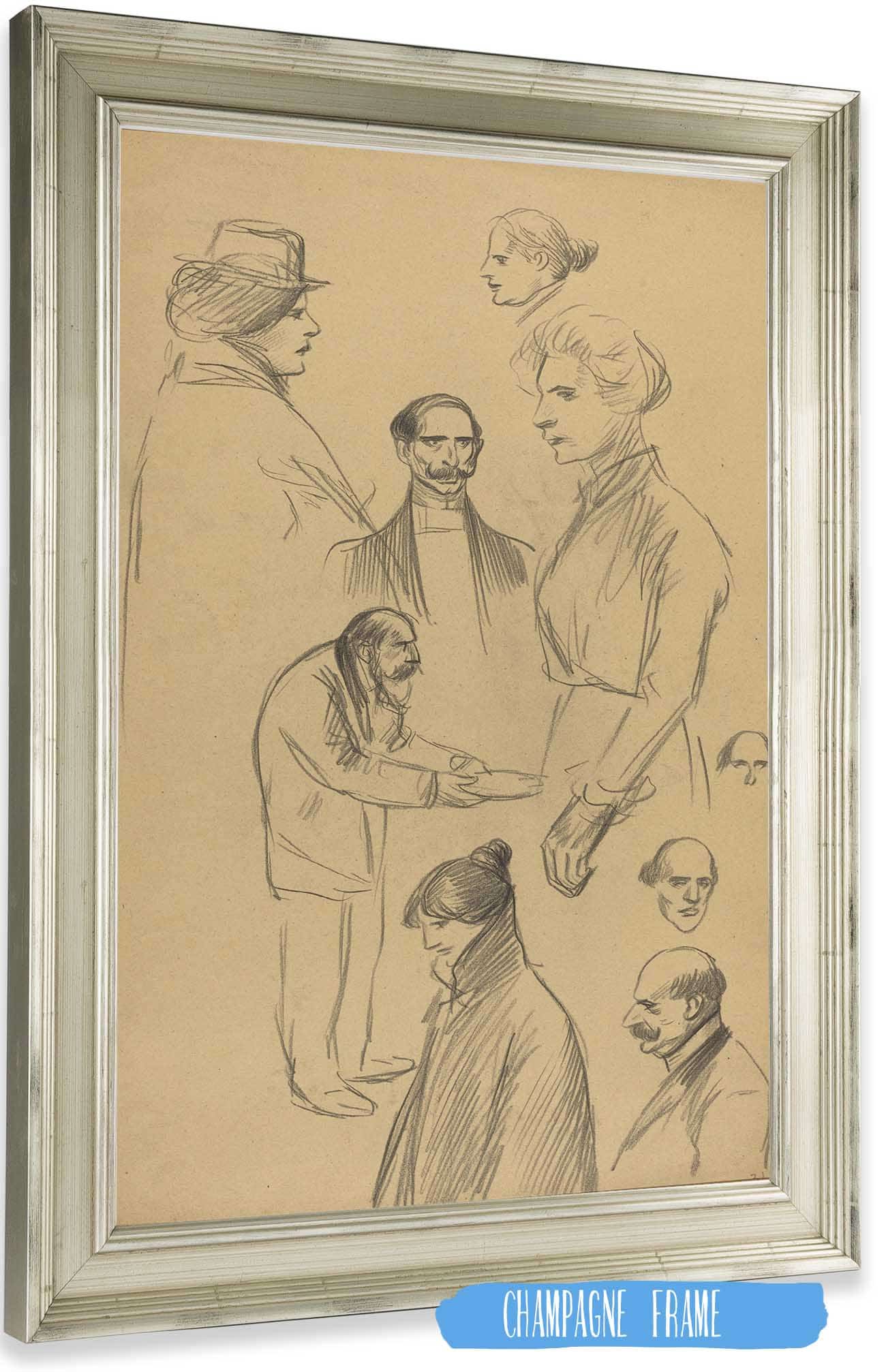 Figure Studies Verso by Theophile Alexandre Steinlen