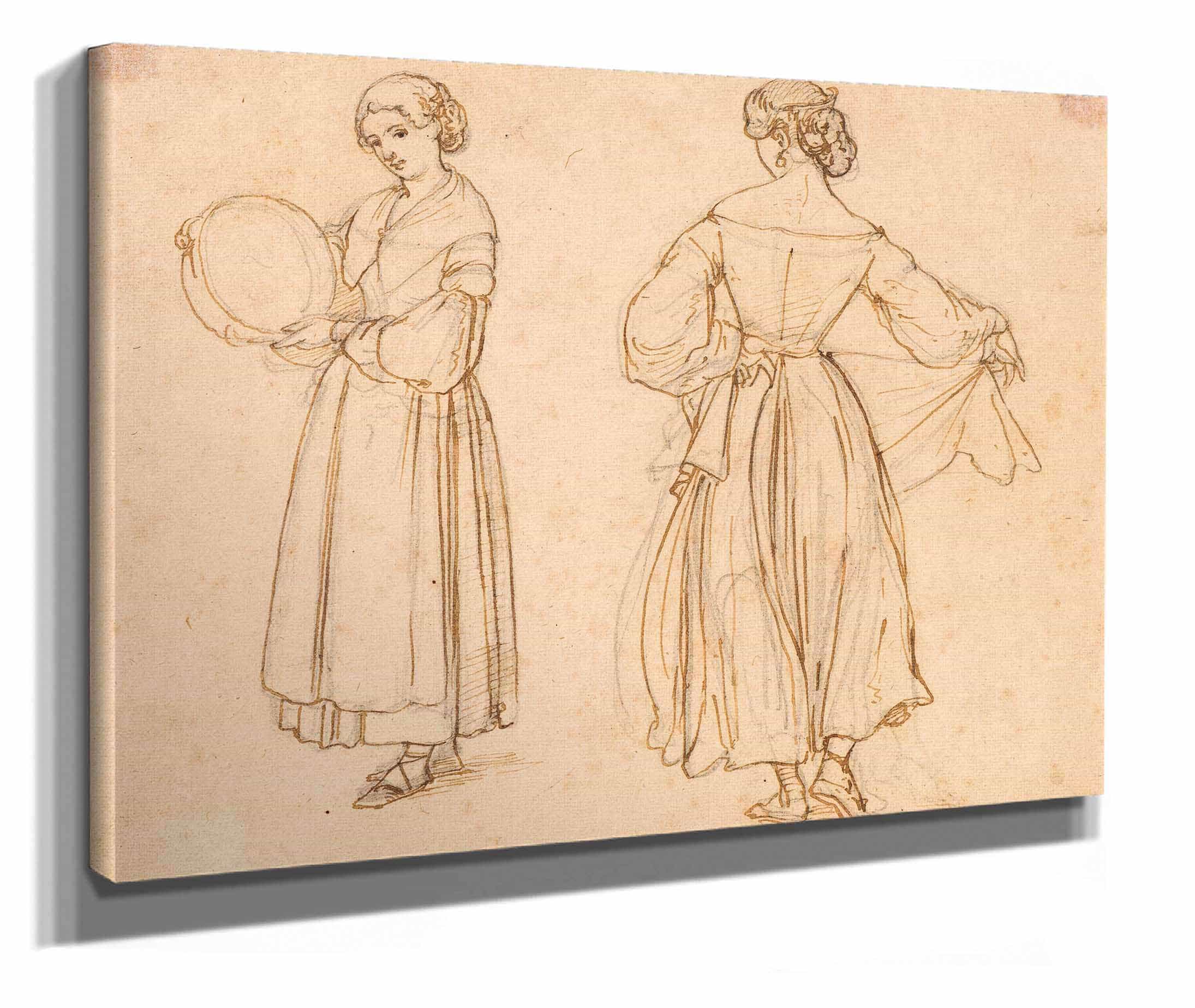 Figure Study For Dancing Roman Woman Before by Wilhelm Marstrand - Image 2