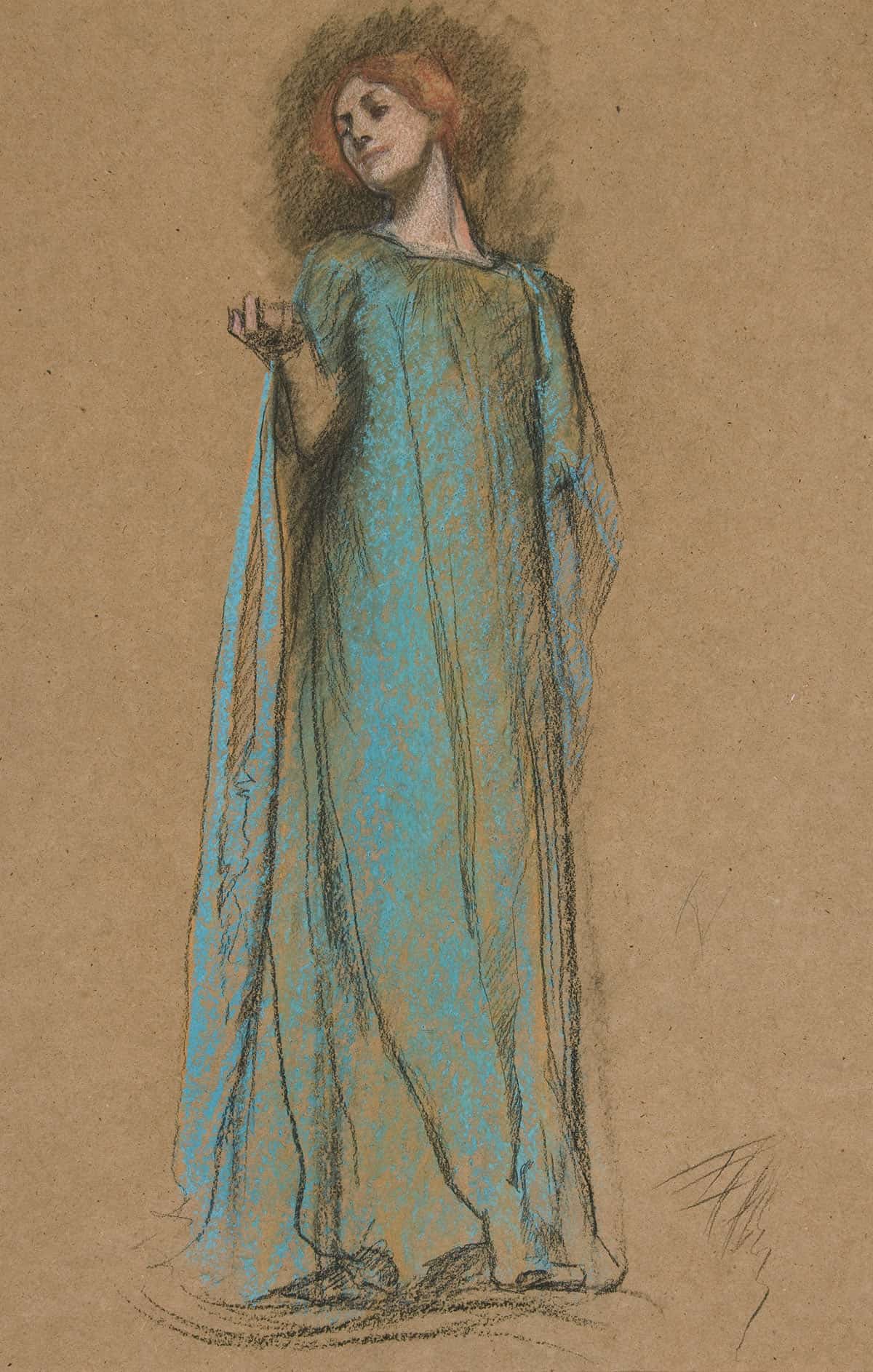Figure Study For Measure For Measure by Edwin Austin Abbey - Image 3