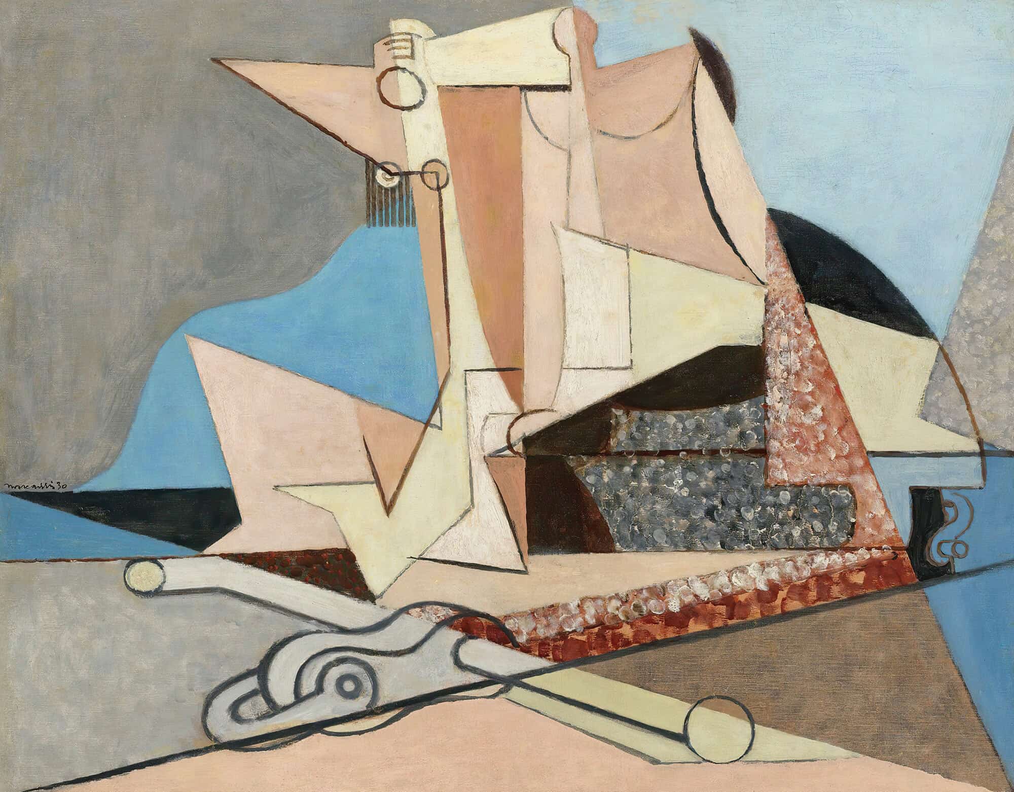 Figures Et Ancre Marine by Louis Marcoussis