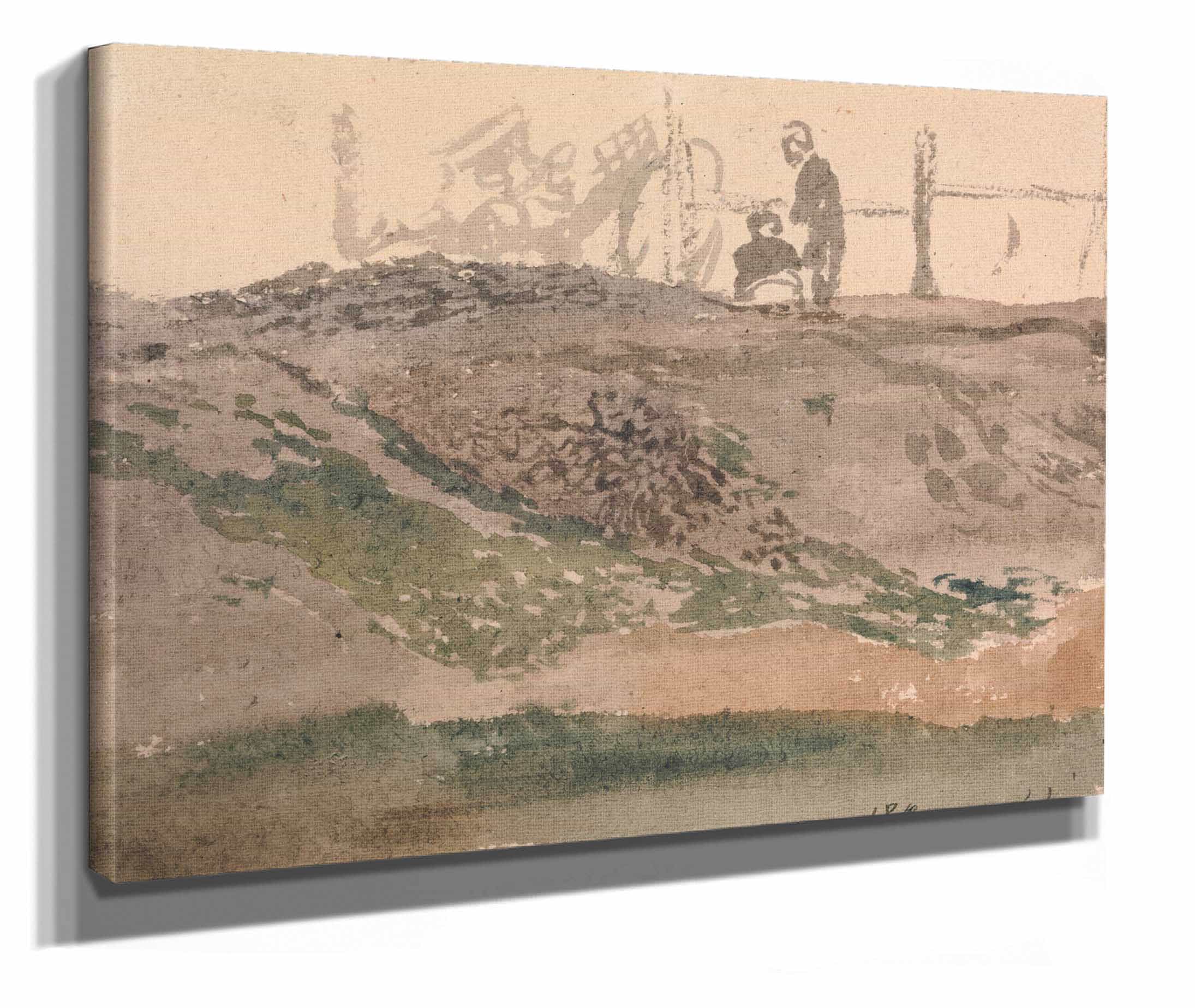 Figures On A Bank Kensington Gravel Pits by John Linnell - Image 2