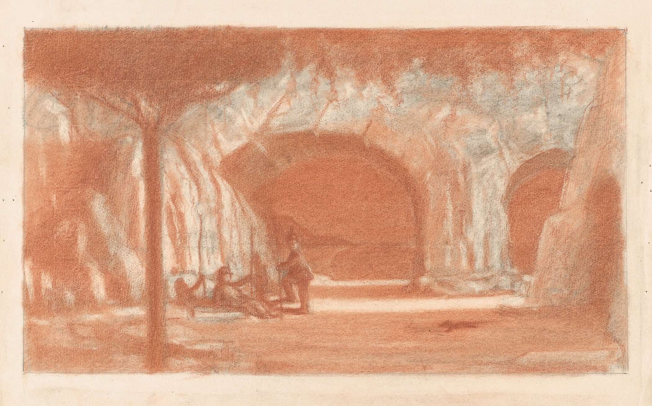 Figures Resting By A Cave   by Herbert Crowley - Image 2