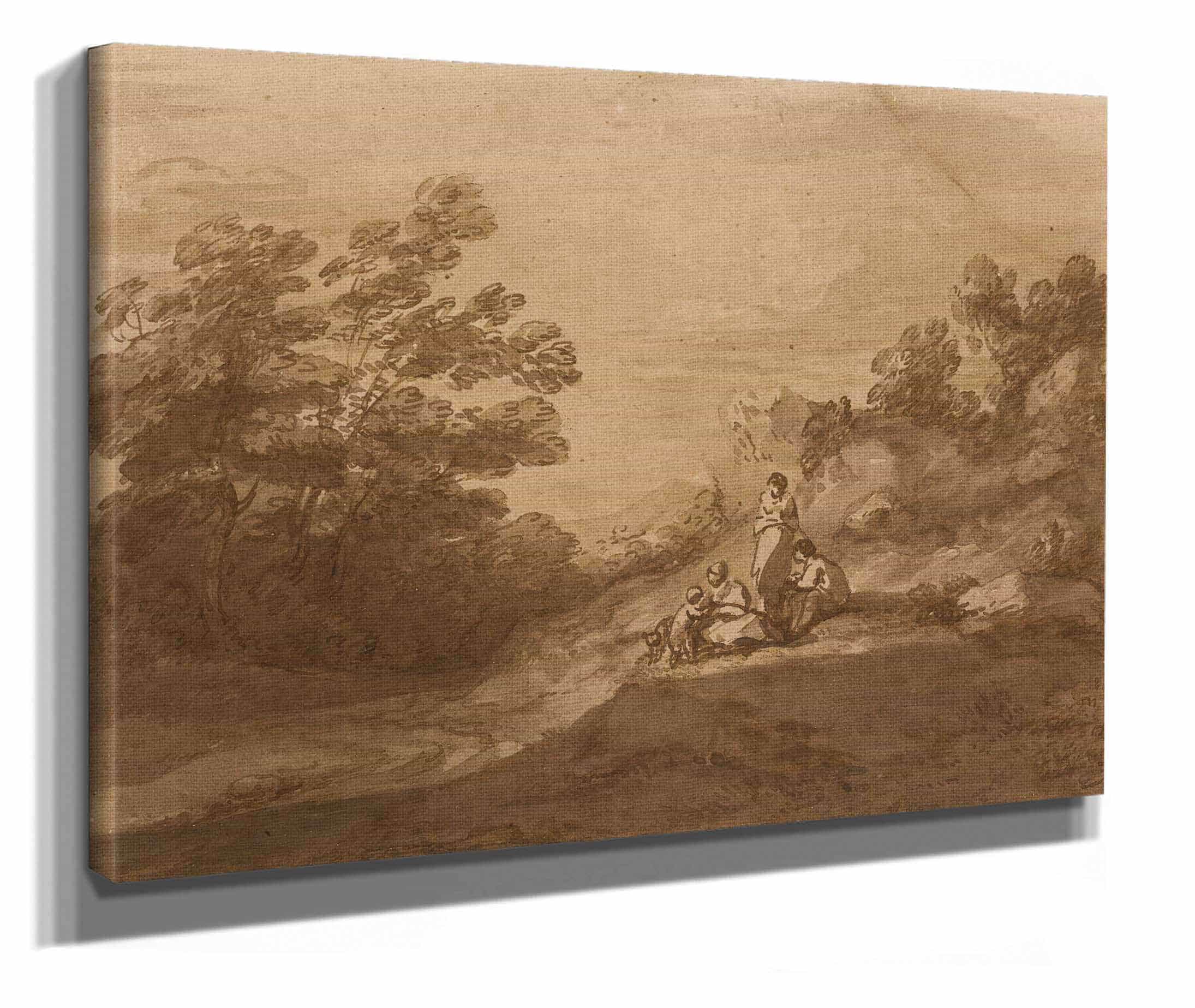 Figures Resting In A Woodland Landscape by Thomas Gainsborough - Image 2