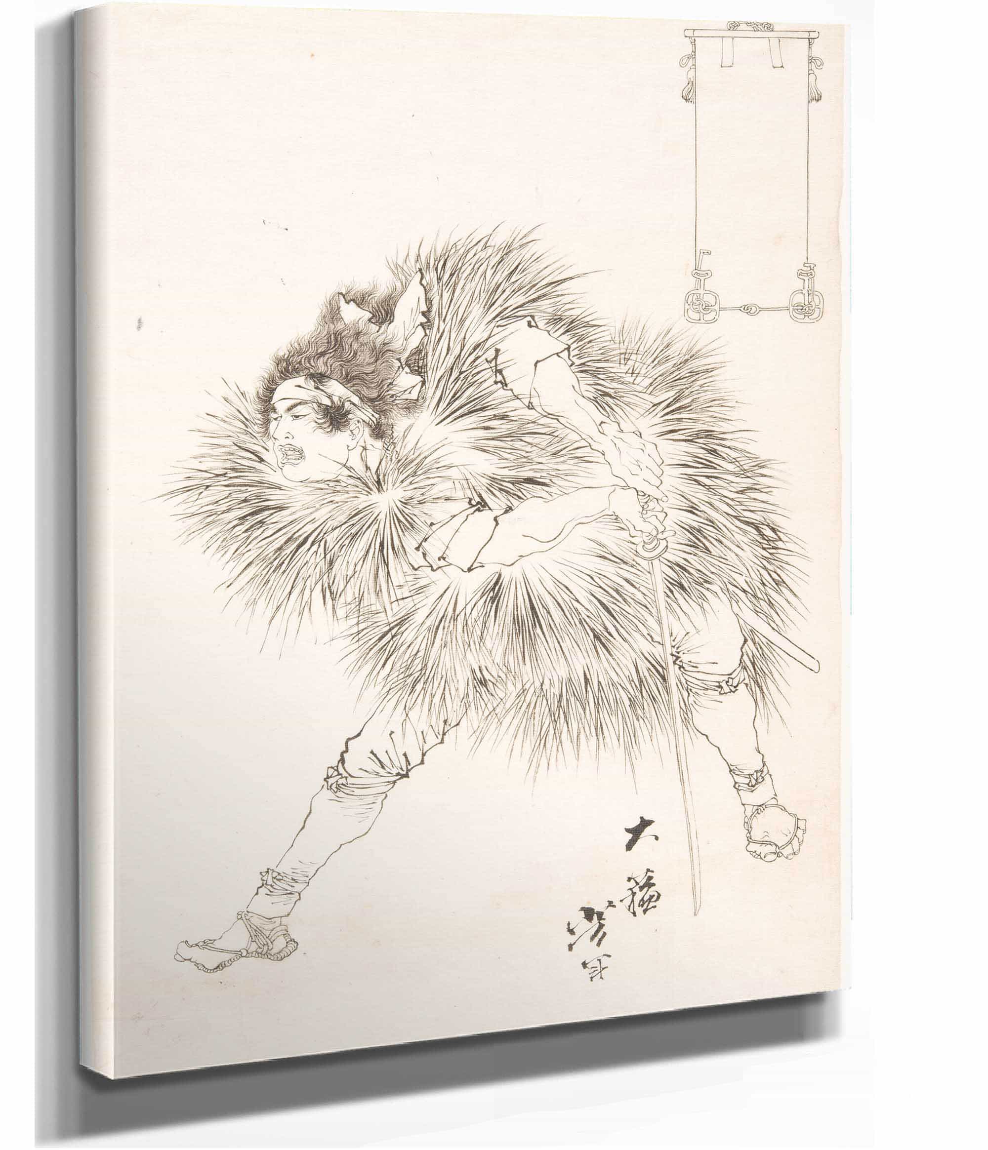 Finished Drawing Of A Warrior by Tsukioka Yoshitoshi - Image 2