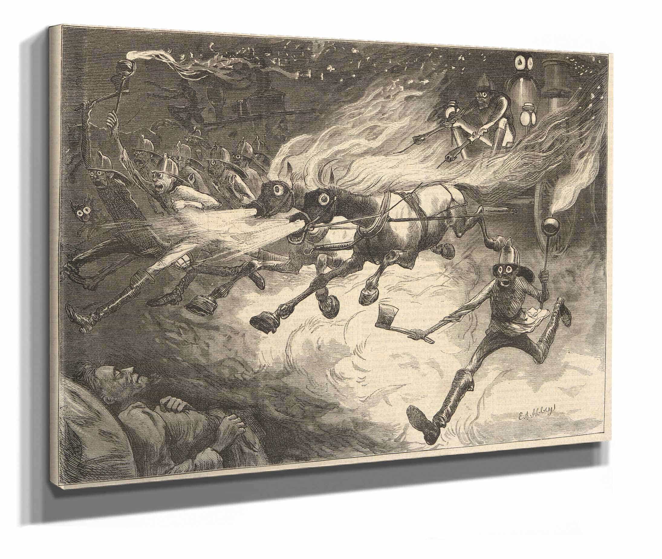 Fire Fire A New Yorkers Nightmare by Edwin Austin Abbey