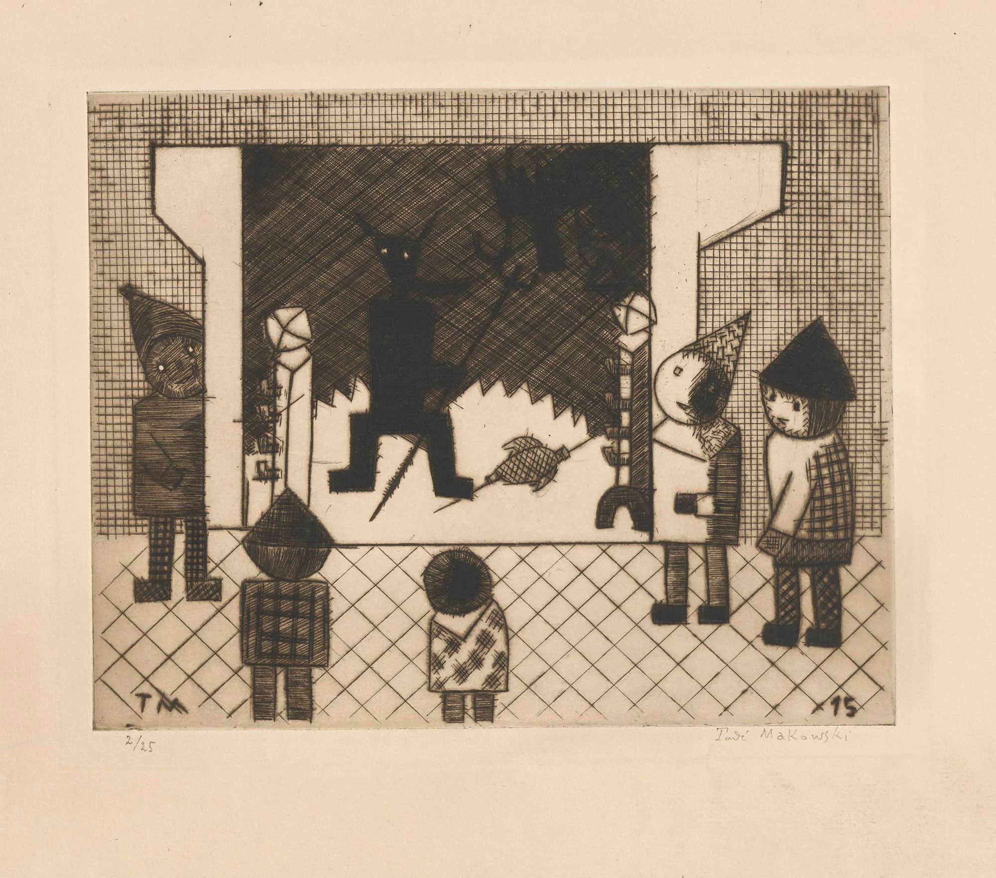 Fireplace by Tadeusz Makowski