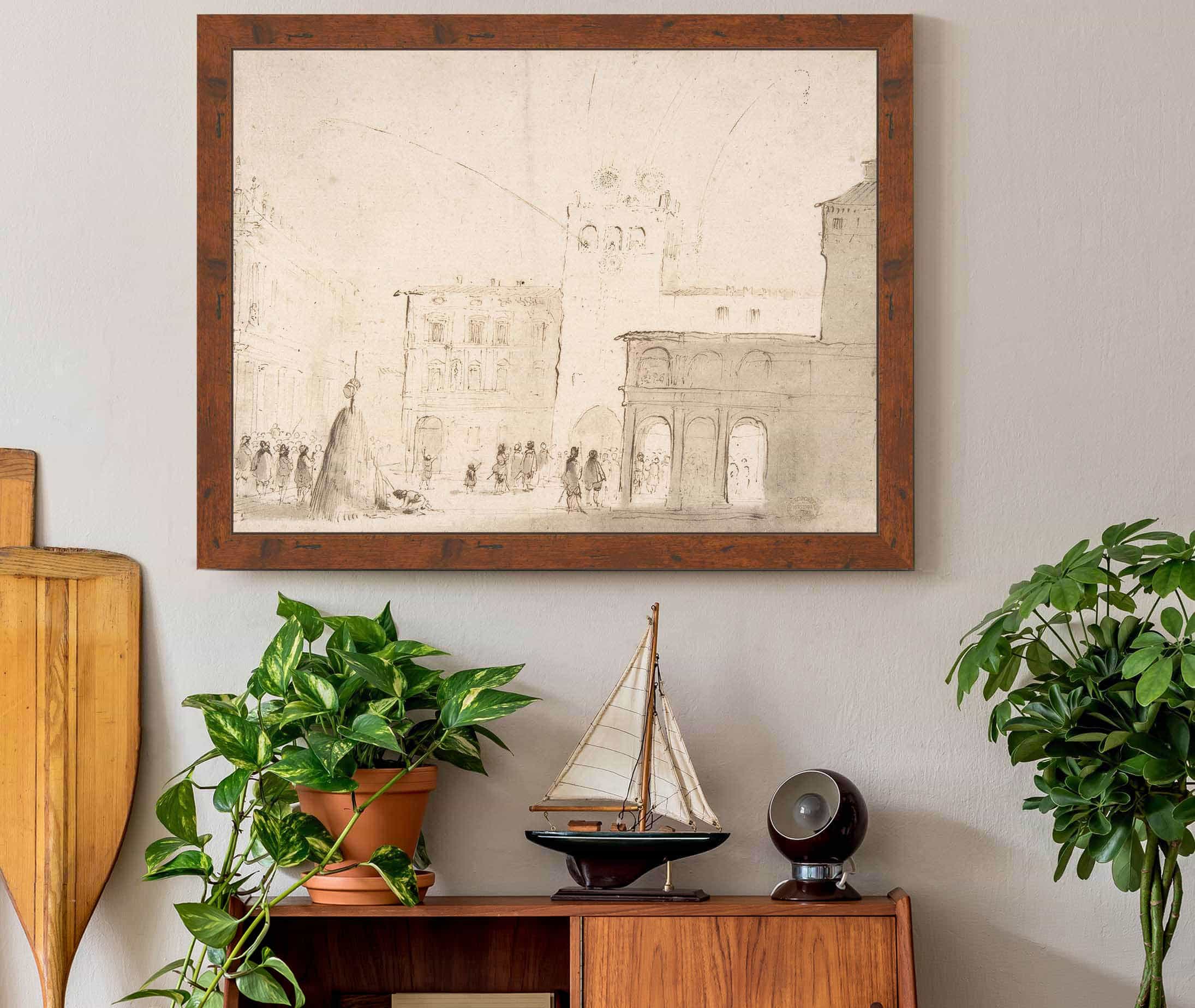 Fireworks In A Piazza by Guercino - Image 2
