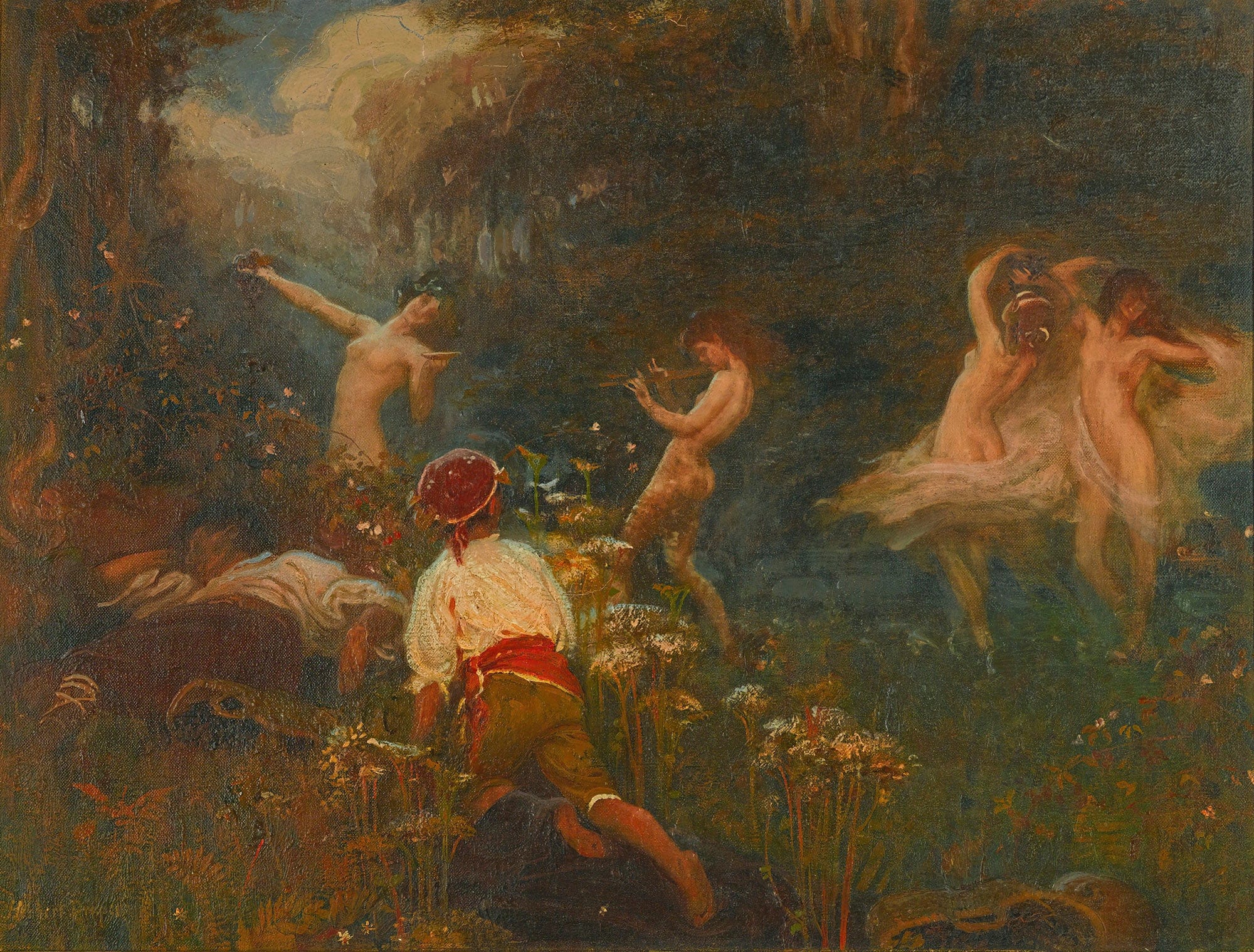 First Sketch For The Vintage Morn by Herbert James Draper