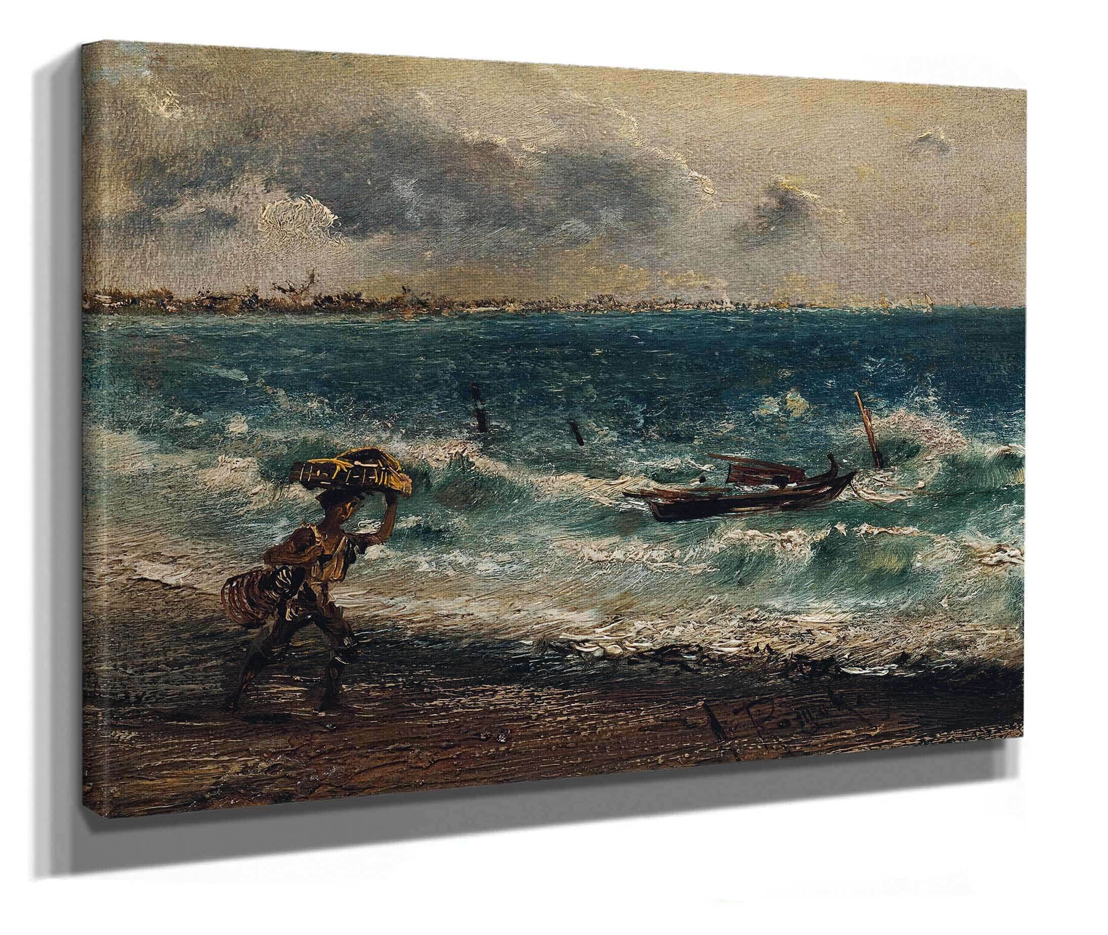 Fischerknabe Am Meeresstrand by Anton Romako - Image 2