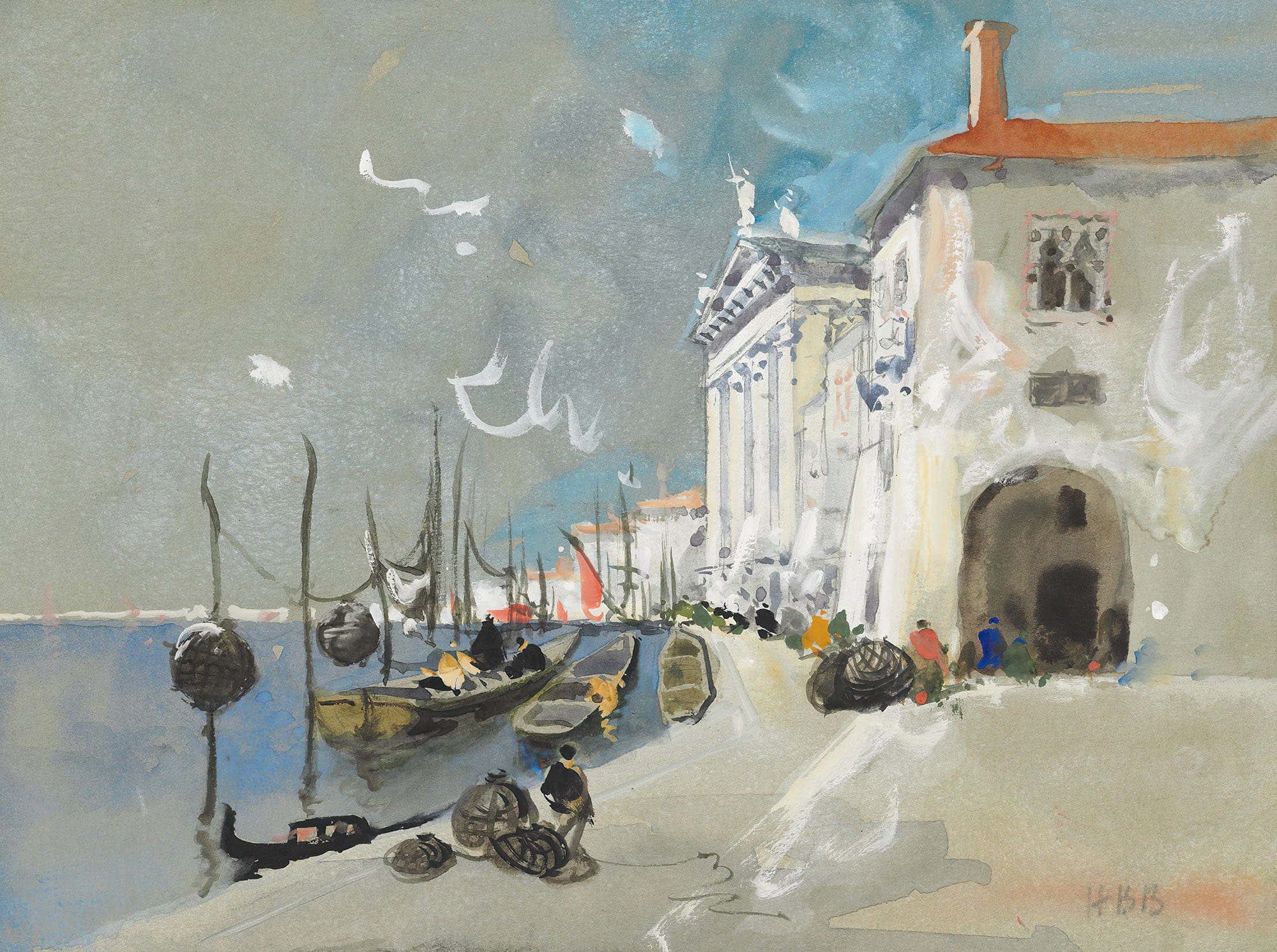 Fish Baskets Chioggia South Of Venice by Hercules Brabazon Brabazon