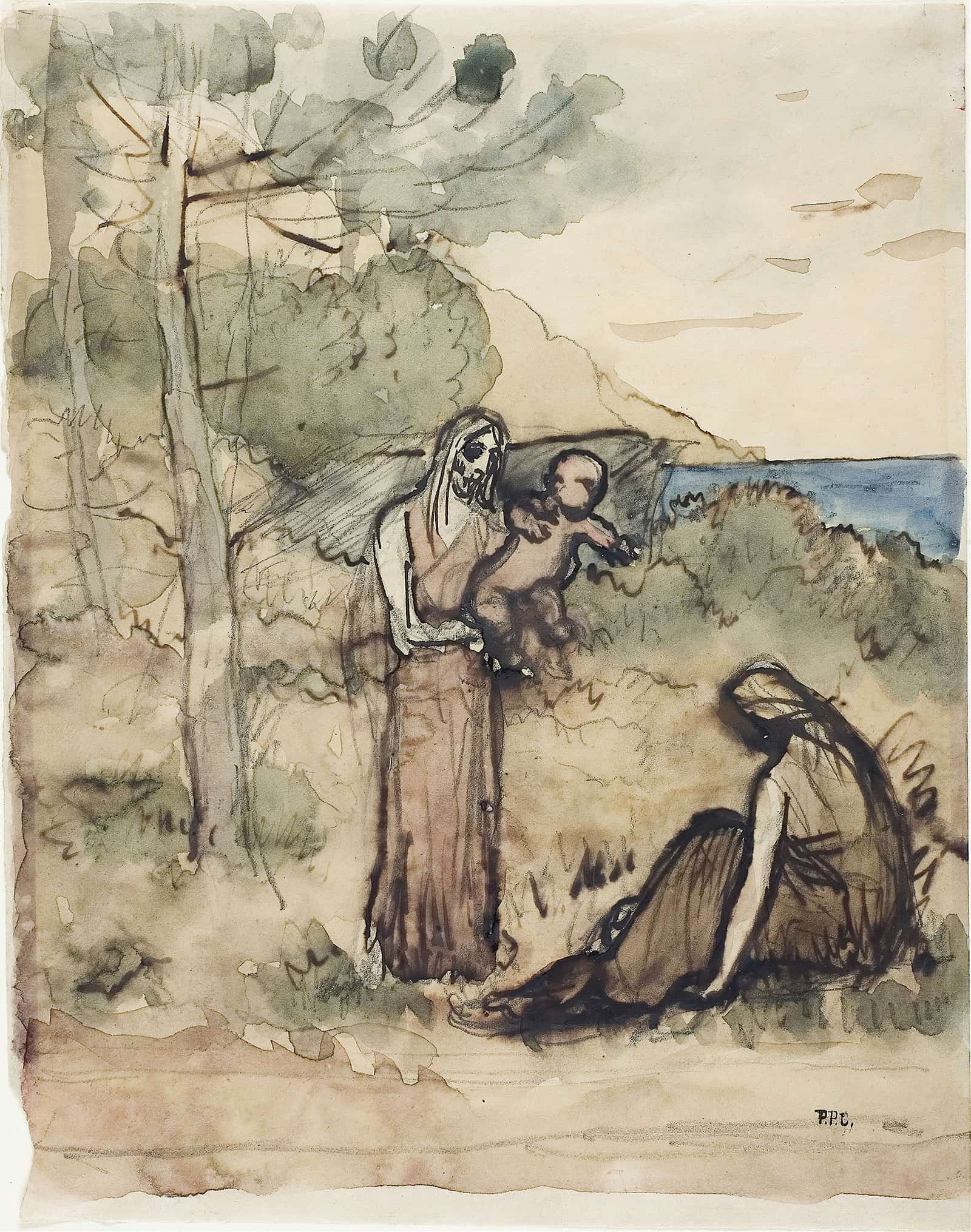 Fishermans Family by Pierre Puvis De Chavannes