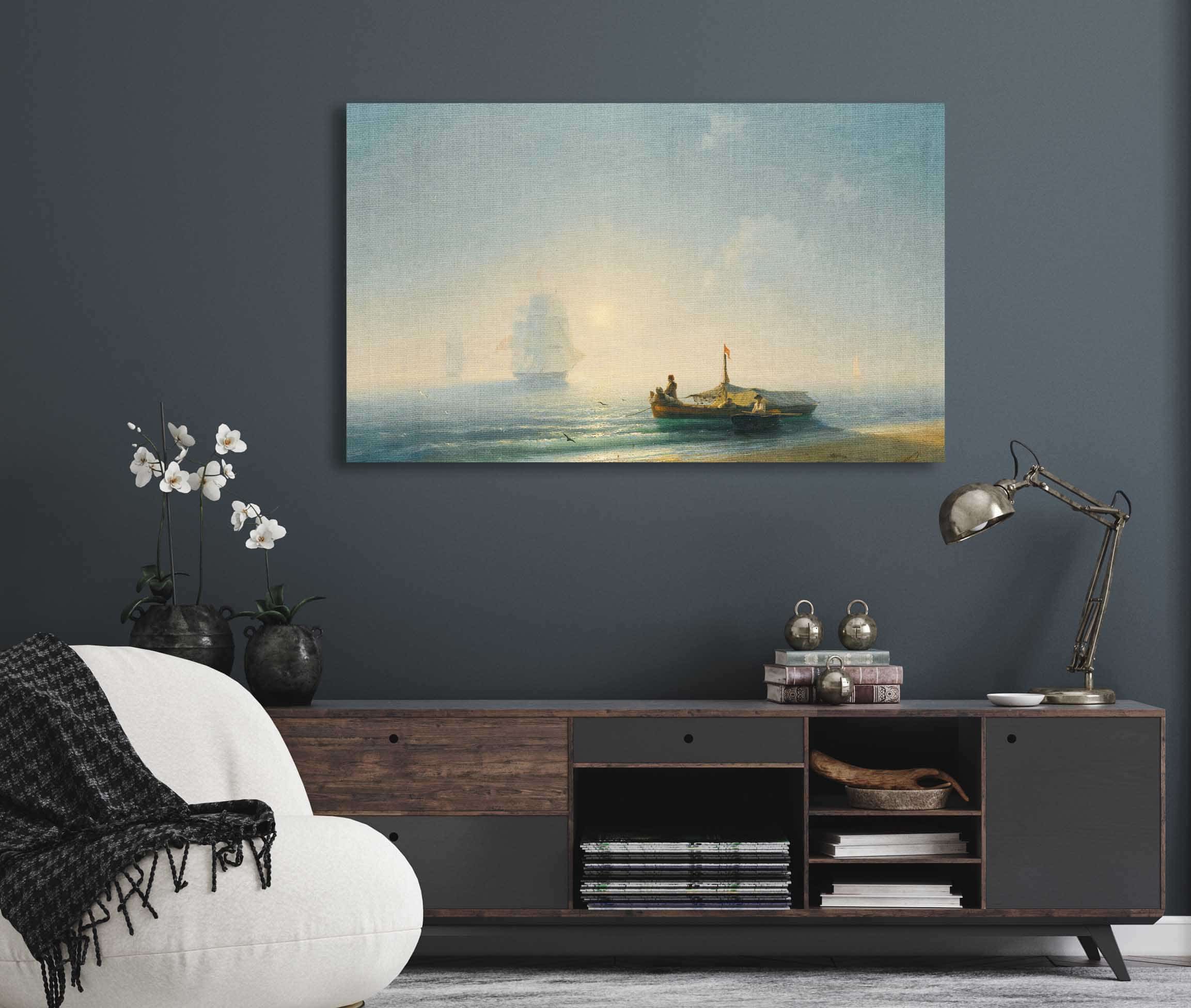 Fishermen At Dawn Naples by Ivan Konstantinovich Aivazovsky - Image 5