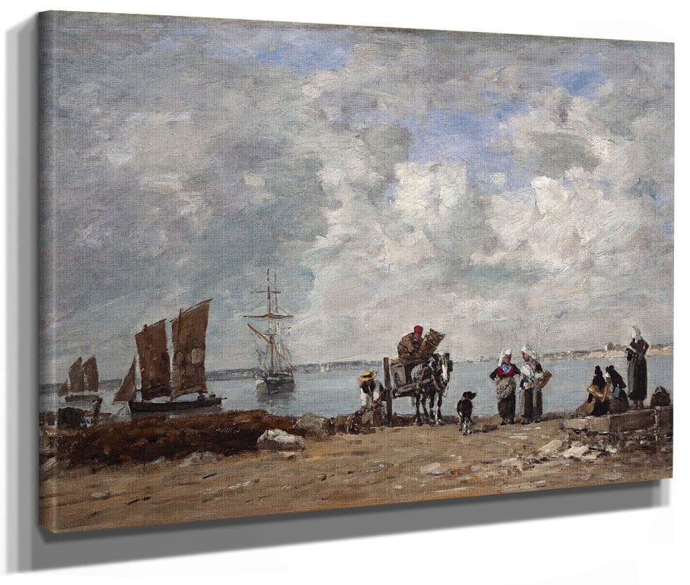 Fishermen's Wives At The Seaside By Eugene Boudin