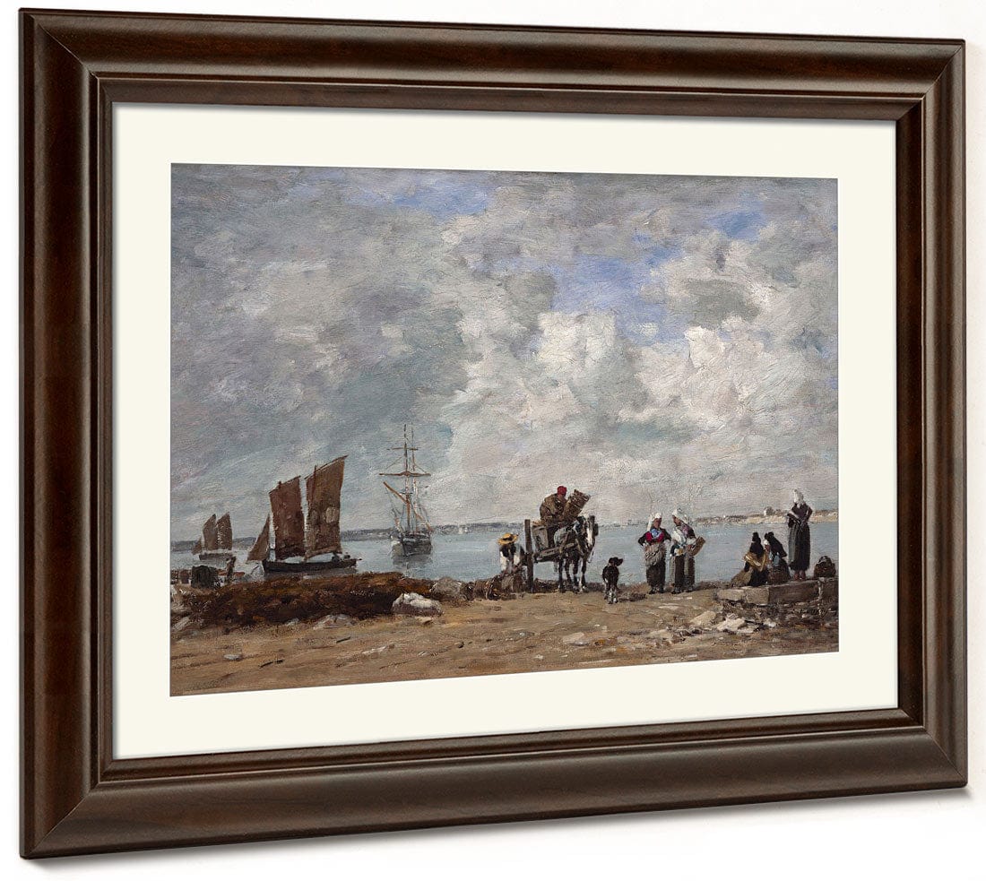 Fishermen's Wives At The Seaside By Eugene Boudin - Image 3
