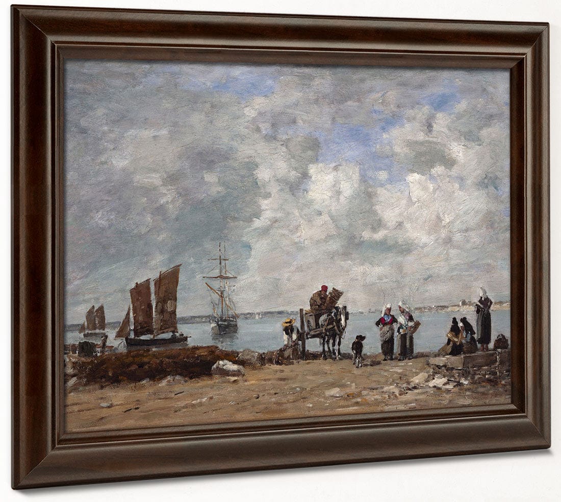 Fishermen's Wives At The Seaside By Eugene Boudin - Image 4
