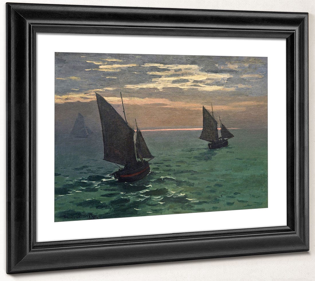 Fishing Boats At Sea By Claude Monet - Image 4
