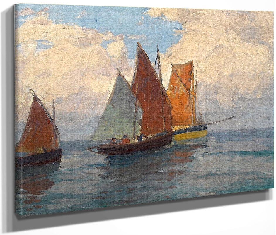 Fishing Boats By Edgar Payne