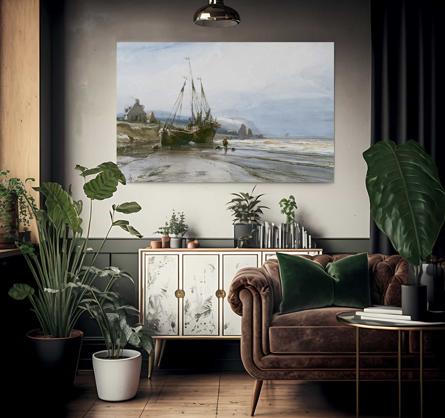 Fishing Boats By Eugene Isabey - Image 2
