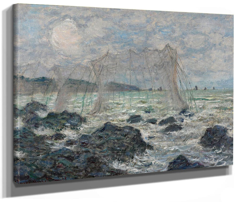 Fishing Nets At Pourville By Claude Monet