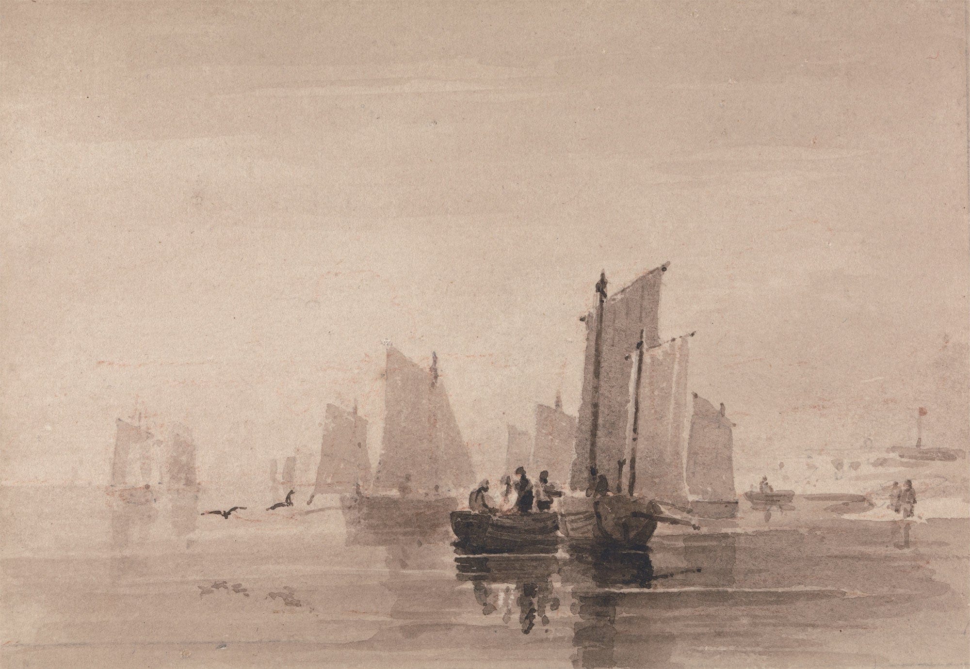 Fishing Off Hastings Early S by David Cox