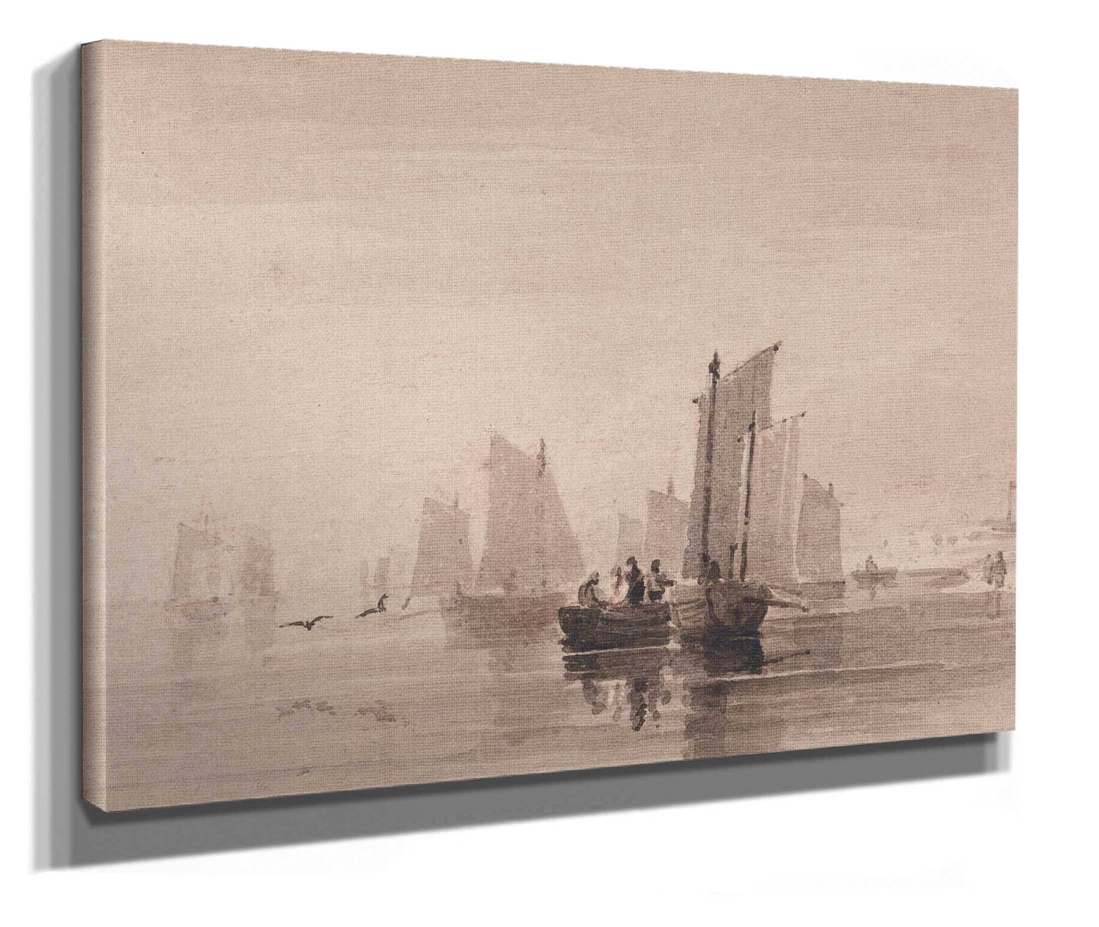 Fishing Off Hastings Early S by David Cox - Image 2