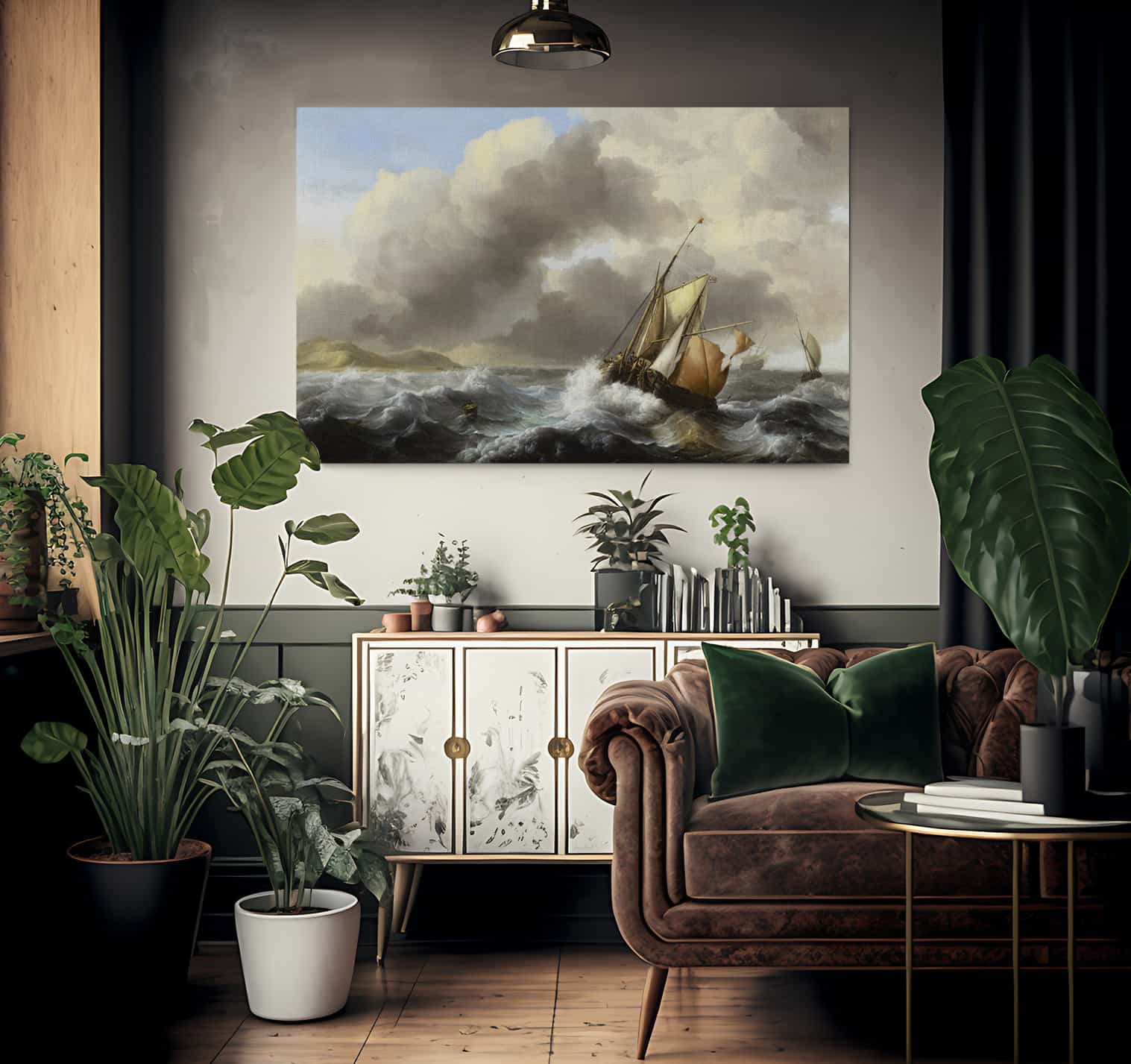 Fishing Vessels Offshore In A Heavy Sea By Ludolf Backhuysen I - Image 2