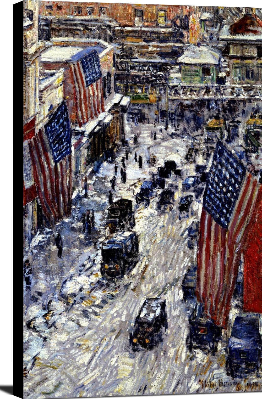 Flags On 57th Street, 1918 Painting Frederick Childe Hassam Canvas Art - Image 2