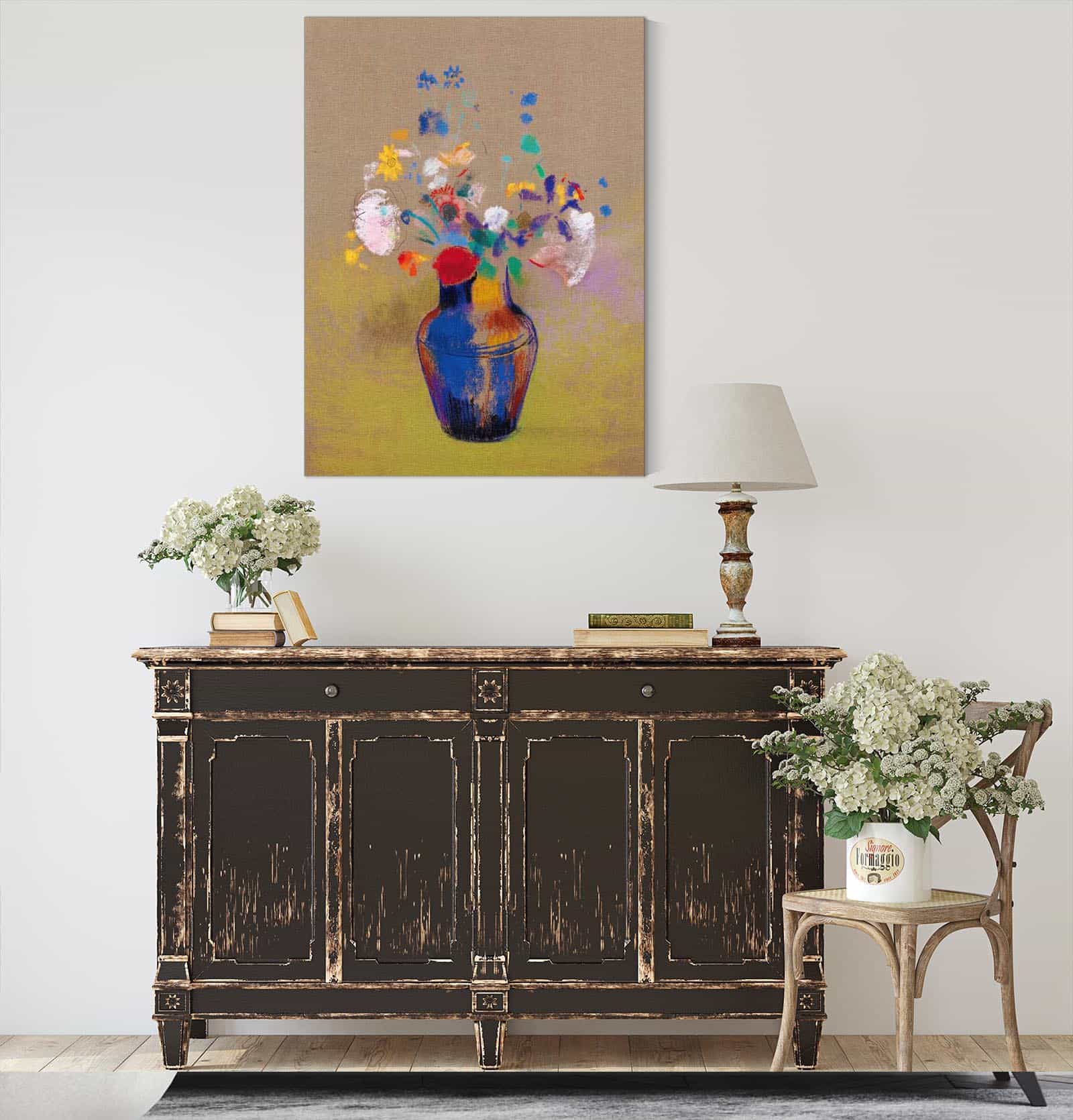 Fleurs Sur Fond Gris by Odilon Redon - Image 4