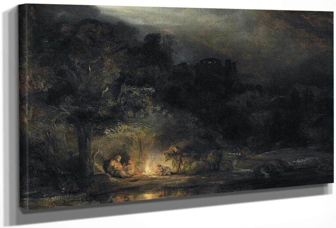 Flight Into Egypt By Rembrandt