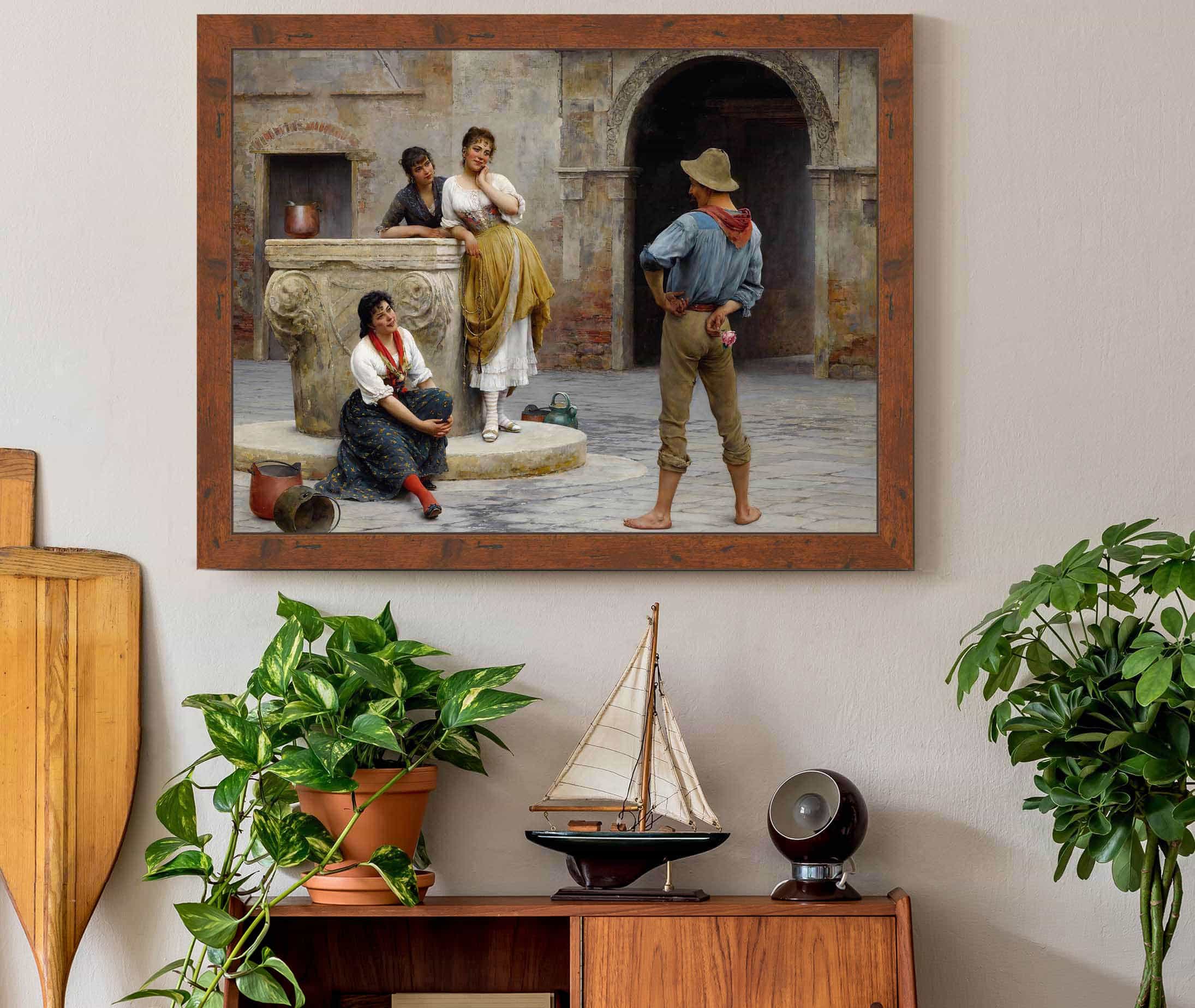 Flirtation by Eugen Von Blaas - Image 3