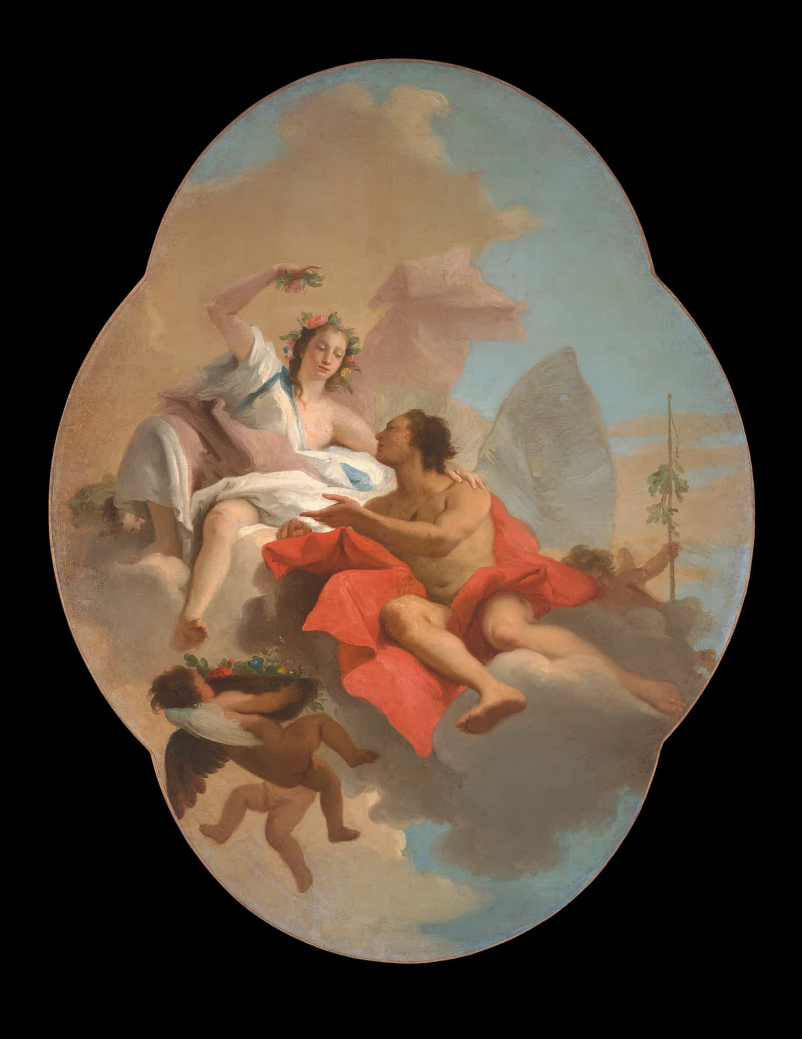 Flora And Zephyr by Giovanni Domenico Tiepolo