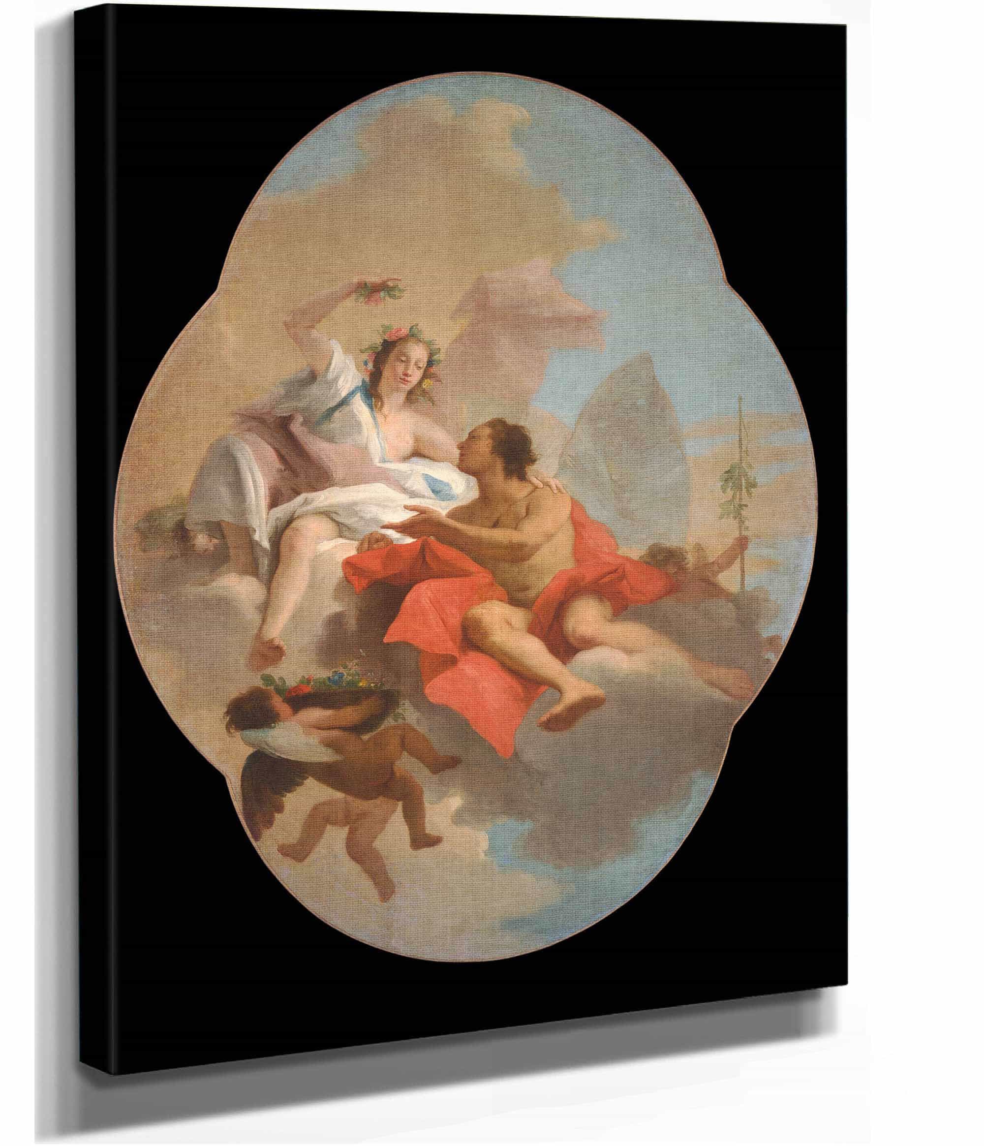Flora And Zephyr by Giovanni Domenico Tiepolo - Image 2
