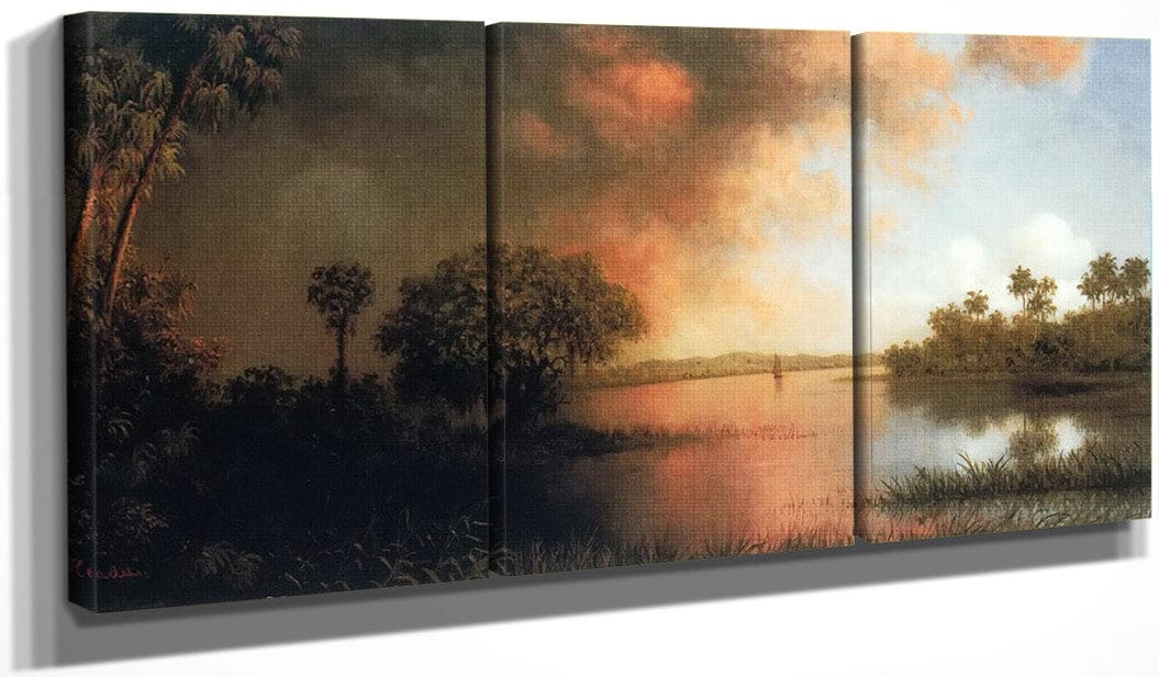 Florida River Scene By Martin Johnson Heade