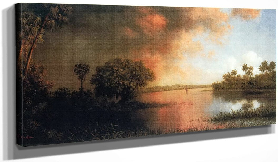 Florida River Scene By Martin Johnson Heade - Image 3