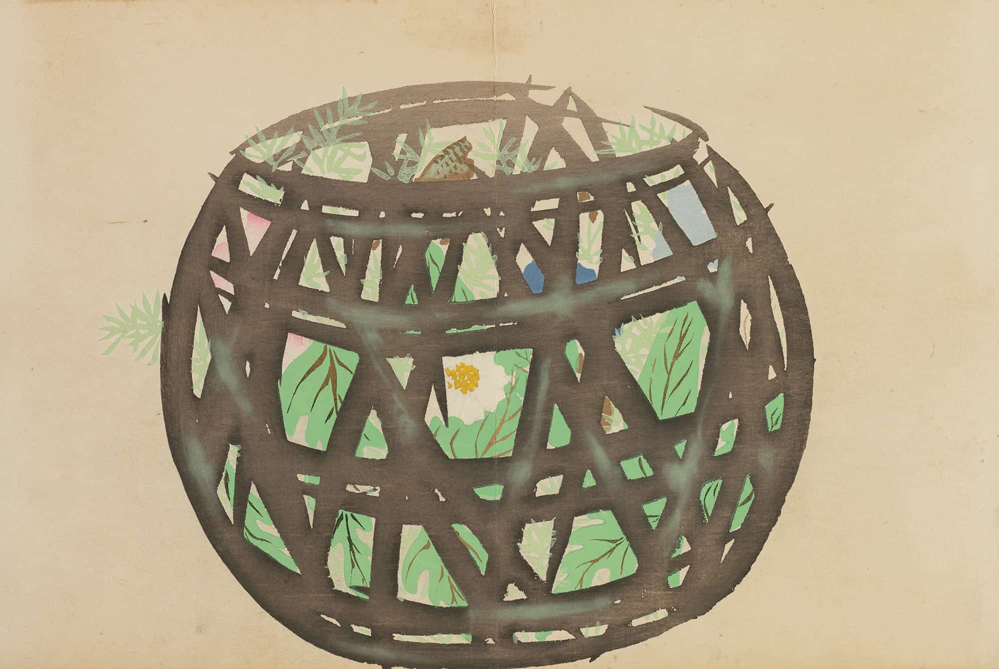 Flower Basket Hanakago by Kamisaka Sekka