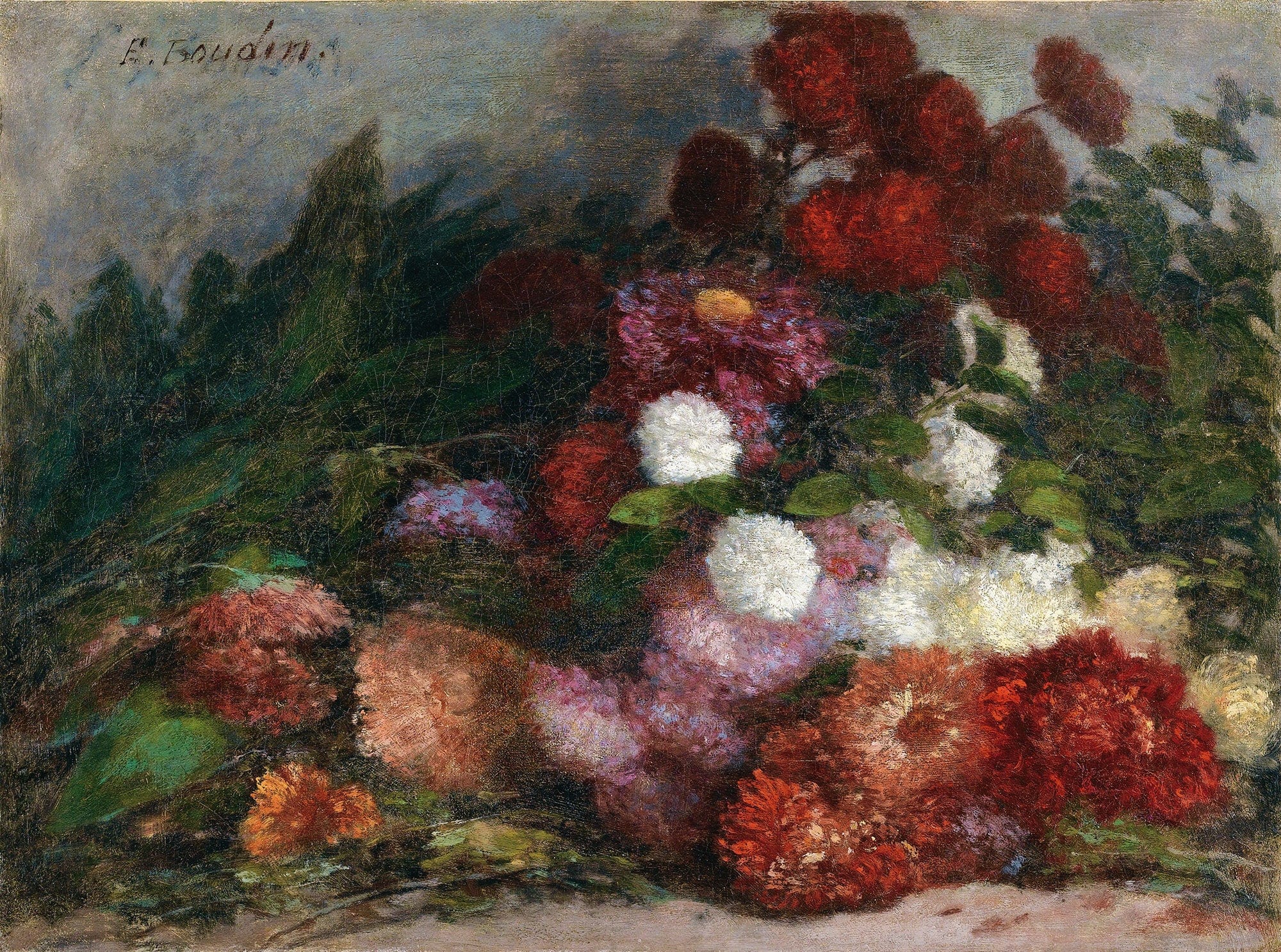 Flower Bunch by Eugene Boudin - Image 2